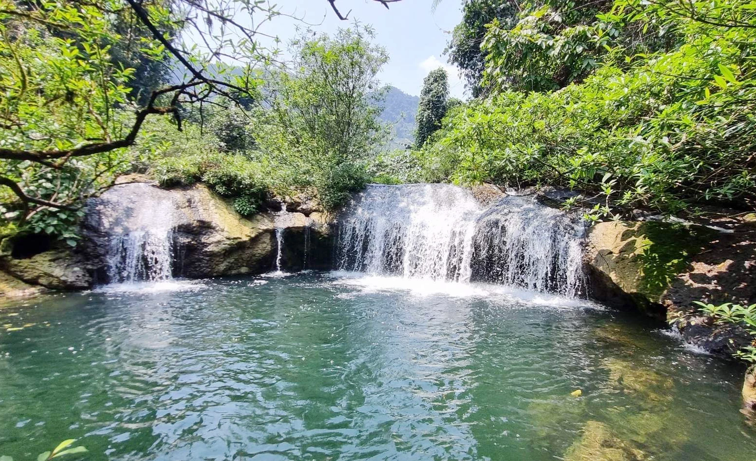 Thác Vực Tròn ở xã Kim Phú nhiều tiềm năng để phát triển du lịch - Ảnh: X.V