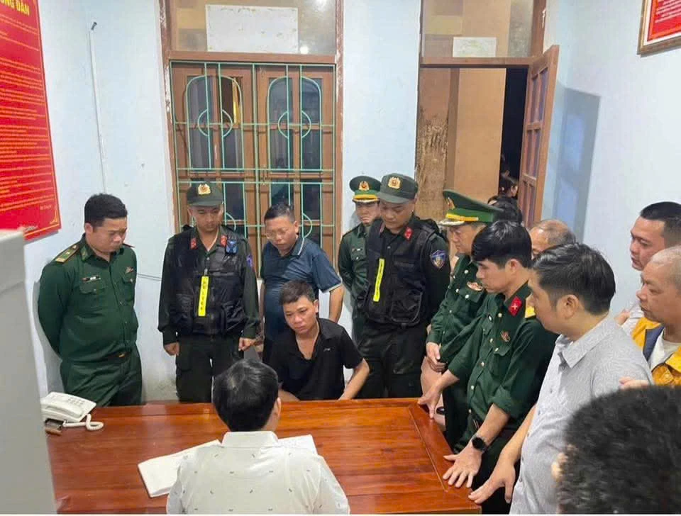 Các lực lượng lấy lời khai đối tượng Nguyễn Ngọc Đạo