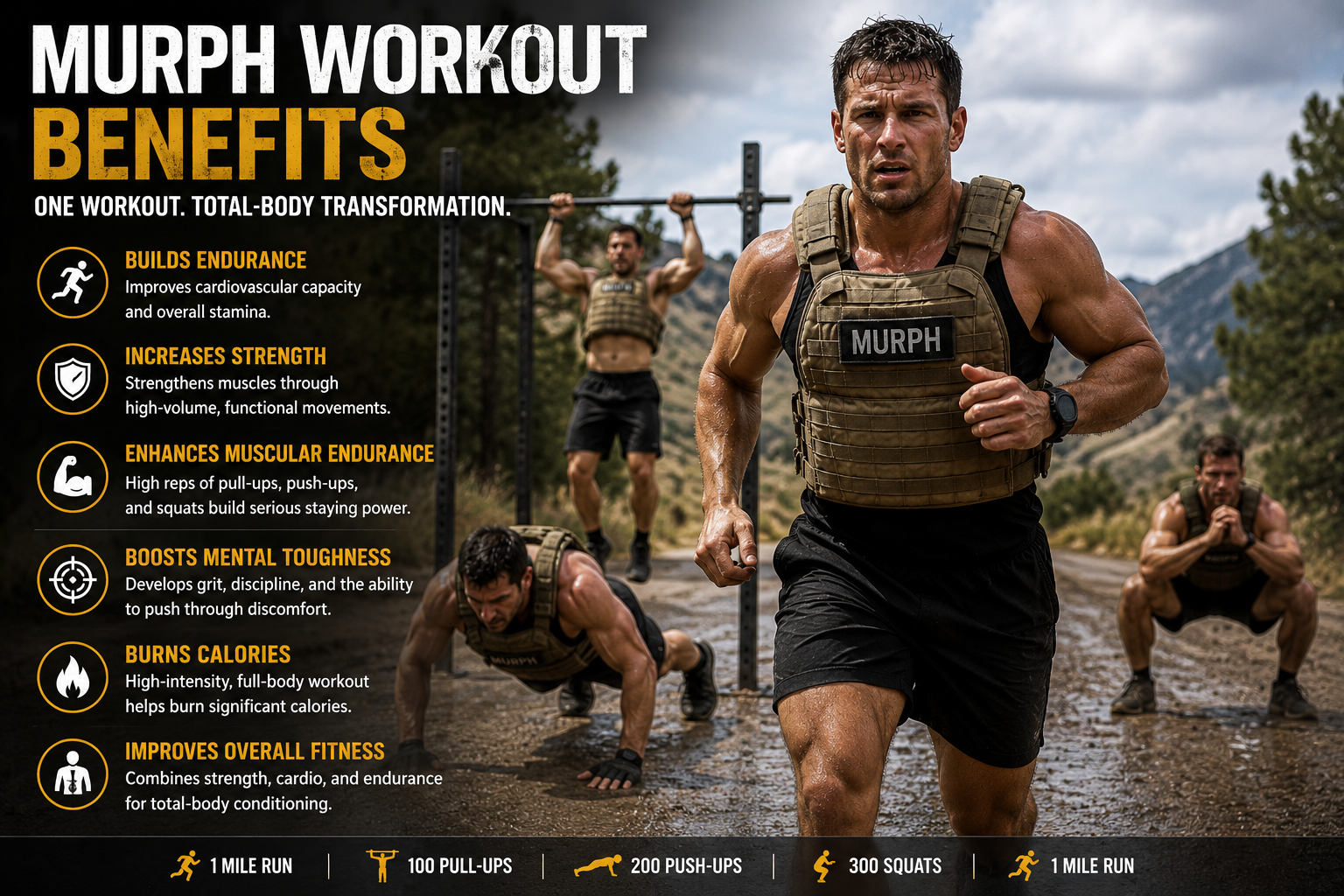 Murph workout improving endurance strength and conditioning