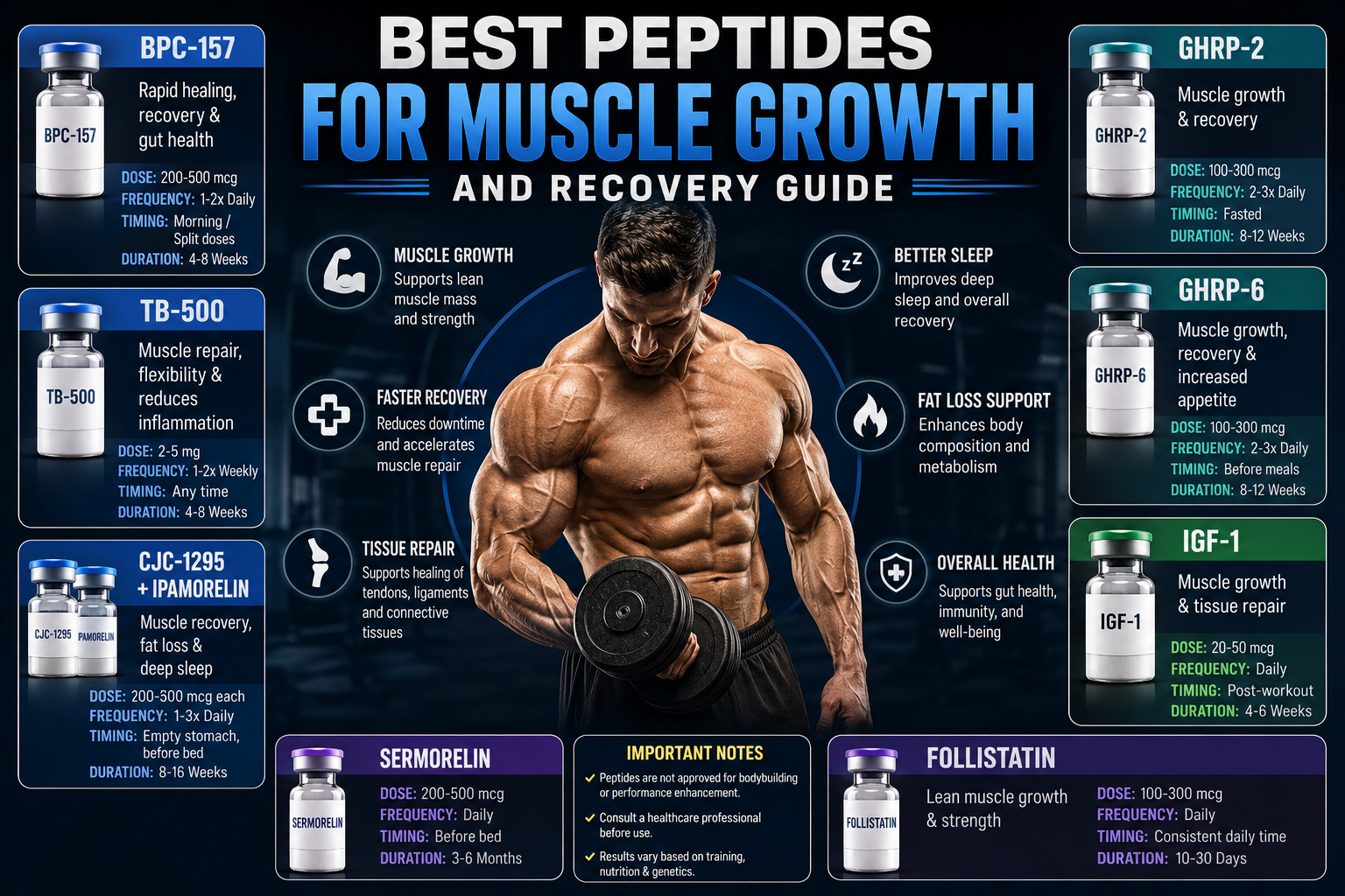 Best peptides for muscle growth and recovery guide