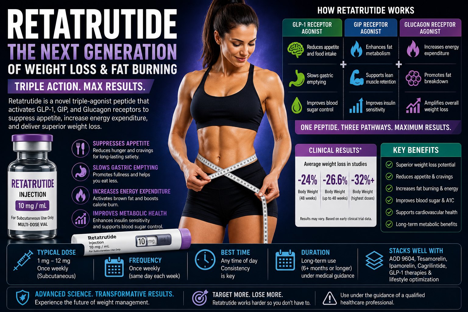 Retatrutide advanced weight loss and fat burning peptide