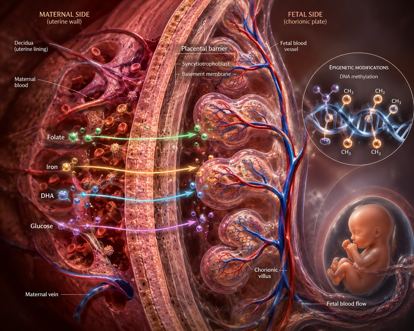 Maternal nutrition placental transfer epigenetic programming child health