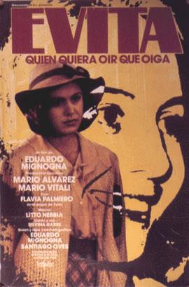 Poster de Evita (quien quiera oír que oiga)