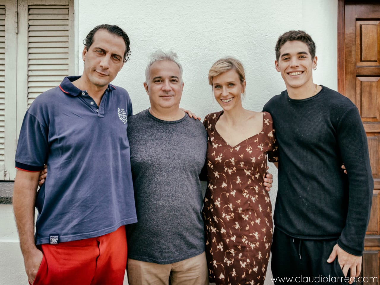 Luciano Cáceres, Gonzalo Demaría, Brenda Gandini y José Giménez-Zapiola en el rodaje de Nene revancha (2026)