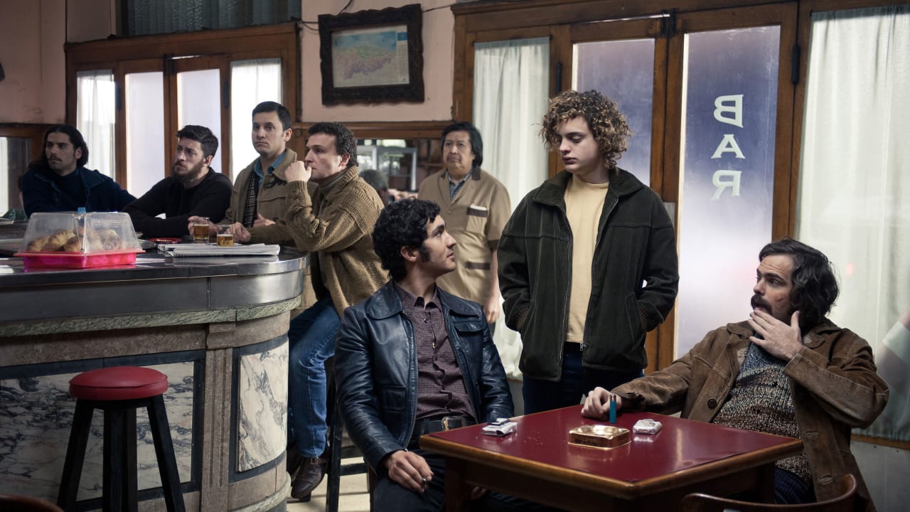 Chino Darín, Lorenzo Ferro y Peter Lanzani en El ángel (2018)