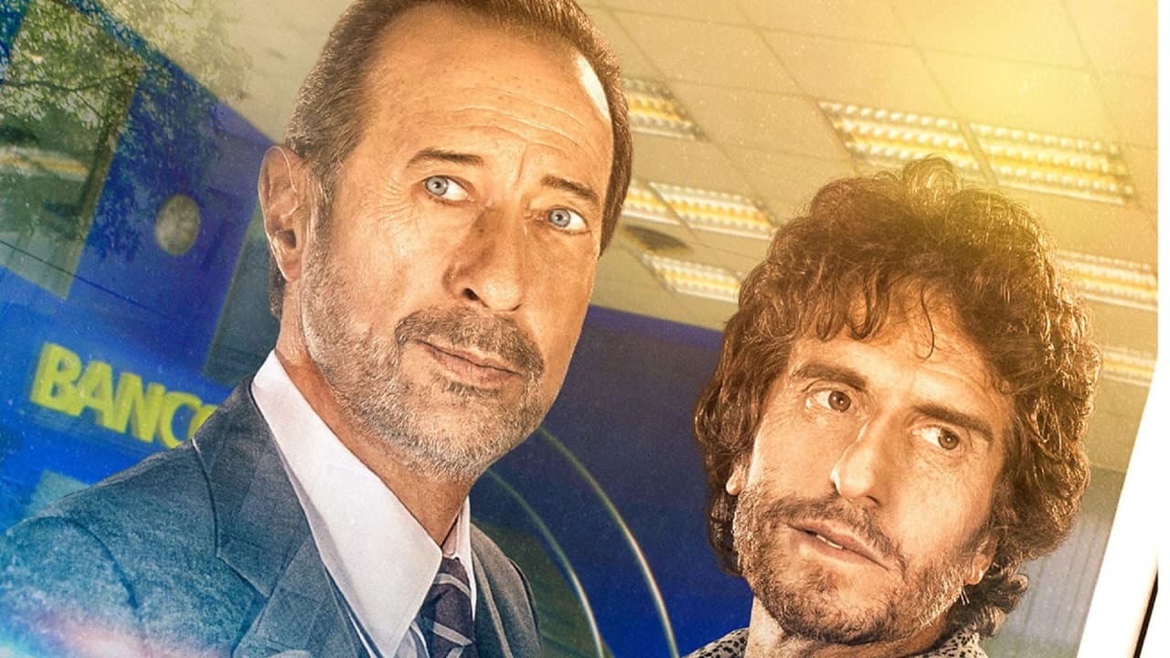 Guillermo Francella y Diego Peretti en foto promocional de El robo del siglo (2020)