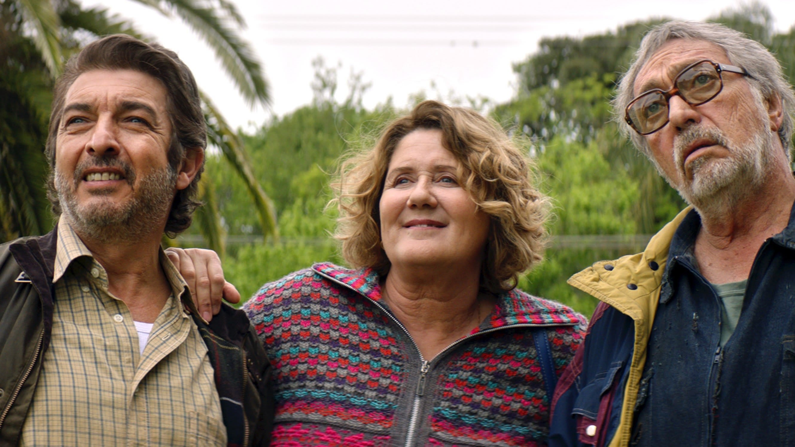 Ricardo Darín, Verónica Llinás y Luis Brandoni en La odisea de los giles (2019)