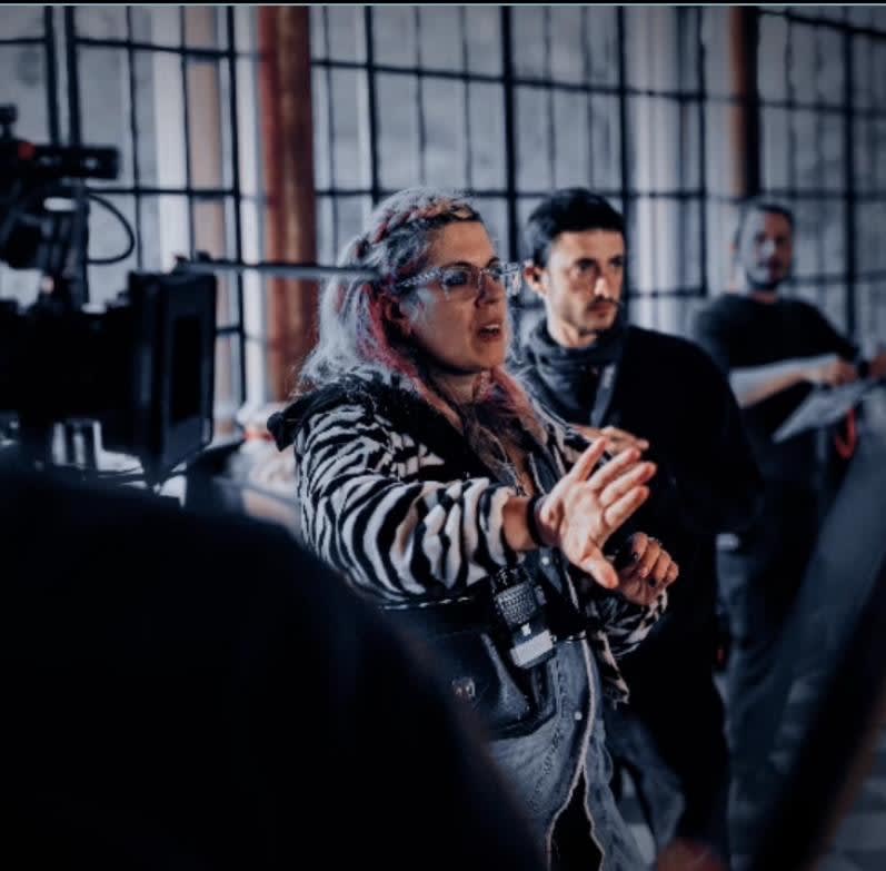 Victoria Chaya Miranda en el rodaje de Lo habrás imaginado (2019)
