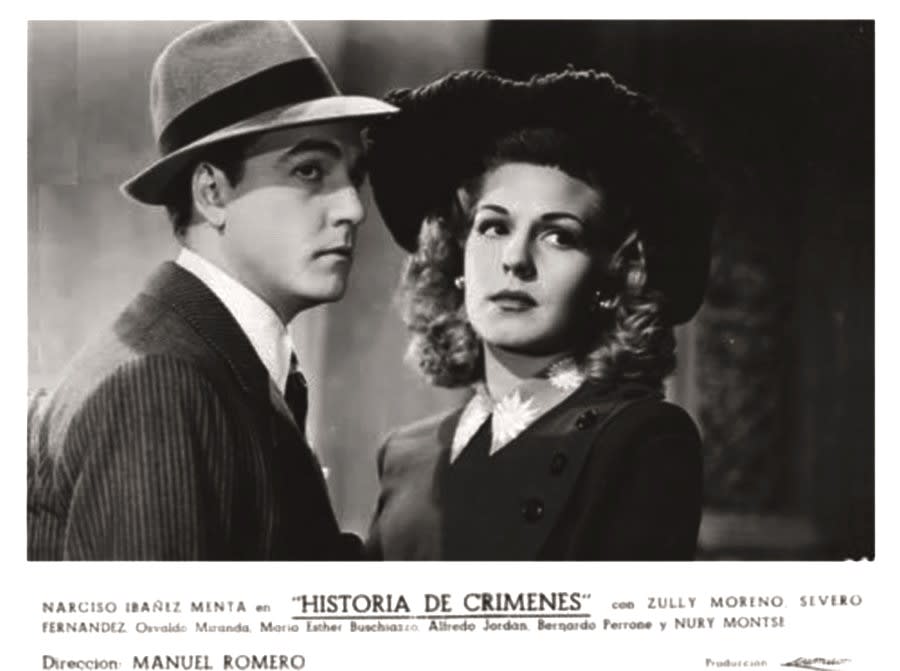 Osvaldo Miranda y Zully Moreno en Historia de crímenes (1942)