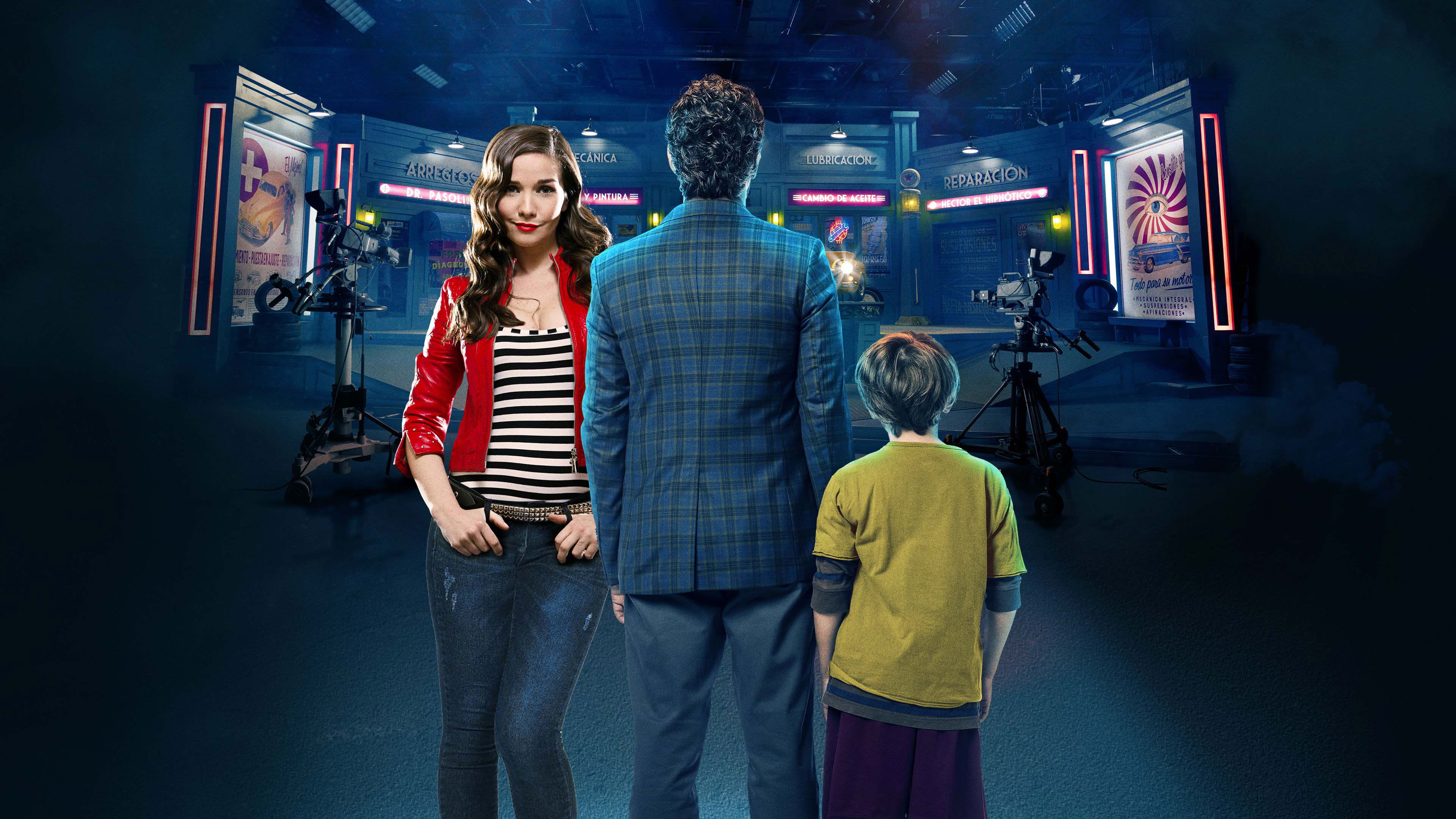 Natalia Oreiro, Leonardo Sbaraglia y Benjamín Otero en foto promocional de Hoy se arregla el mundo (2022)