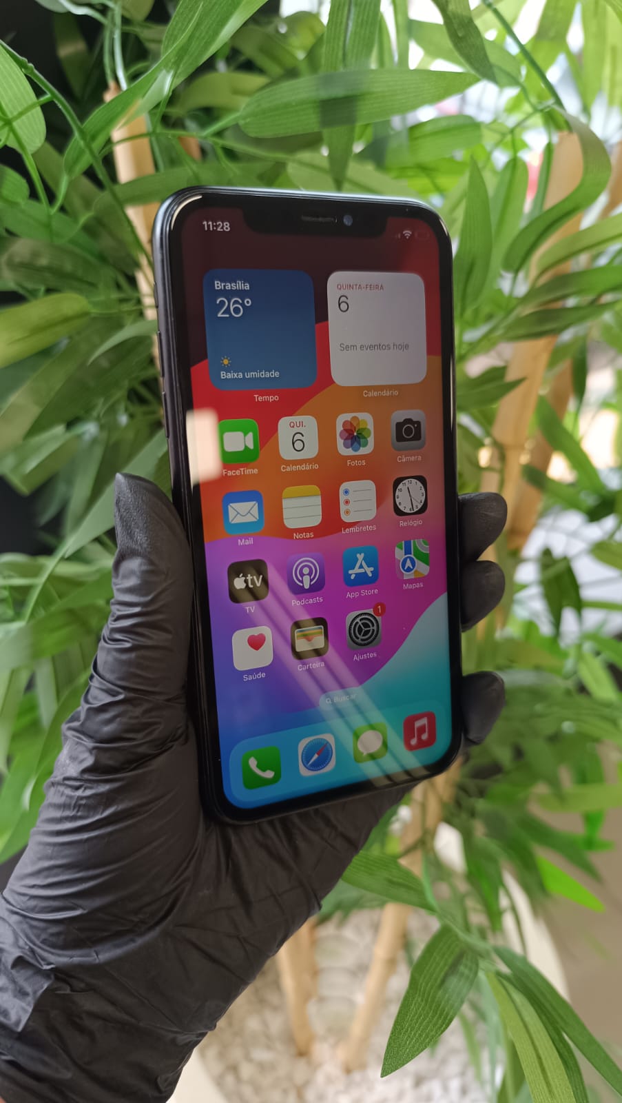 Iphone XR preto 64Gb bateria 79% usado