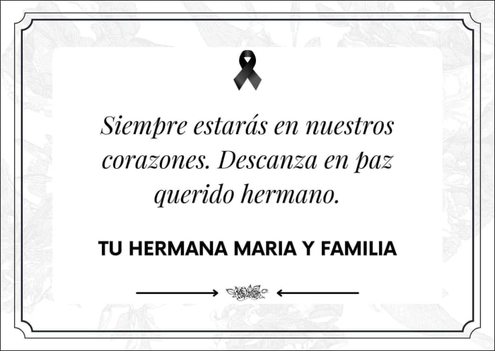 Ejemplo de Tarjeta Familiar