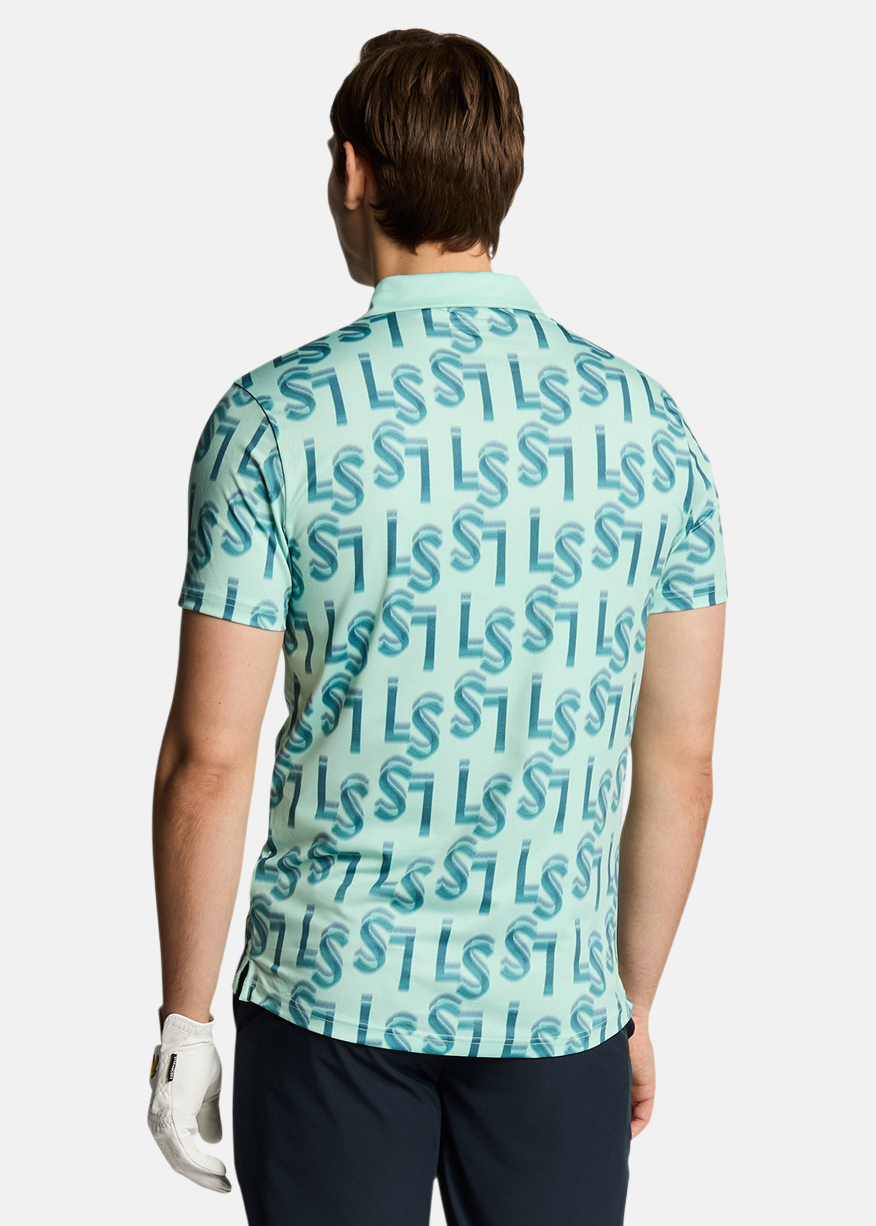 LS Monogram Printed Polo Shirt