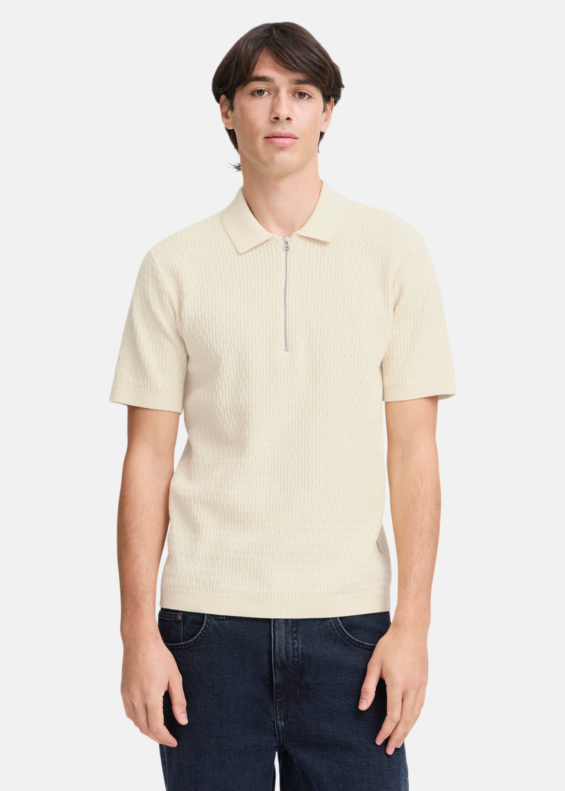 CFJOE SS structured polo knit