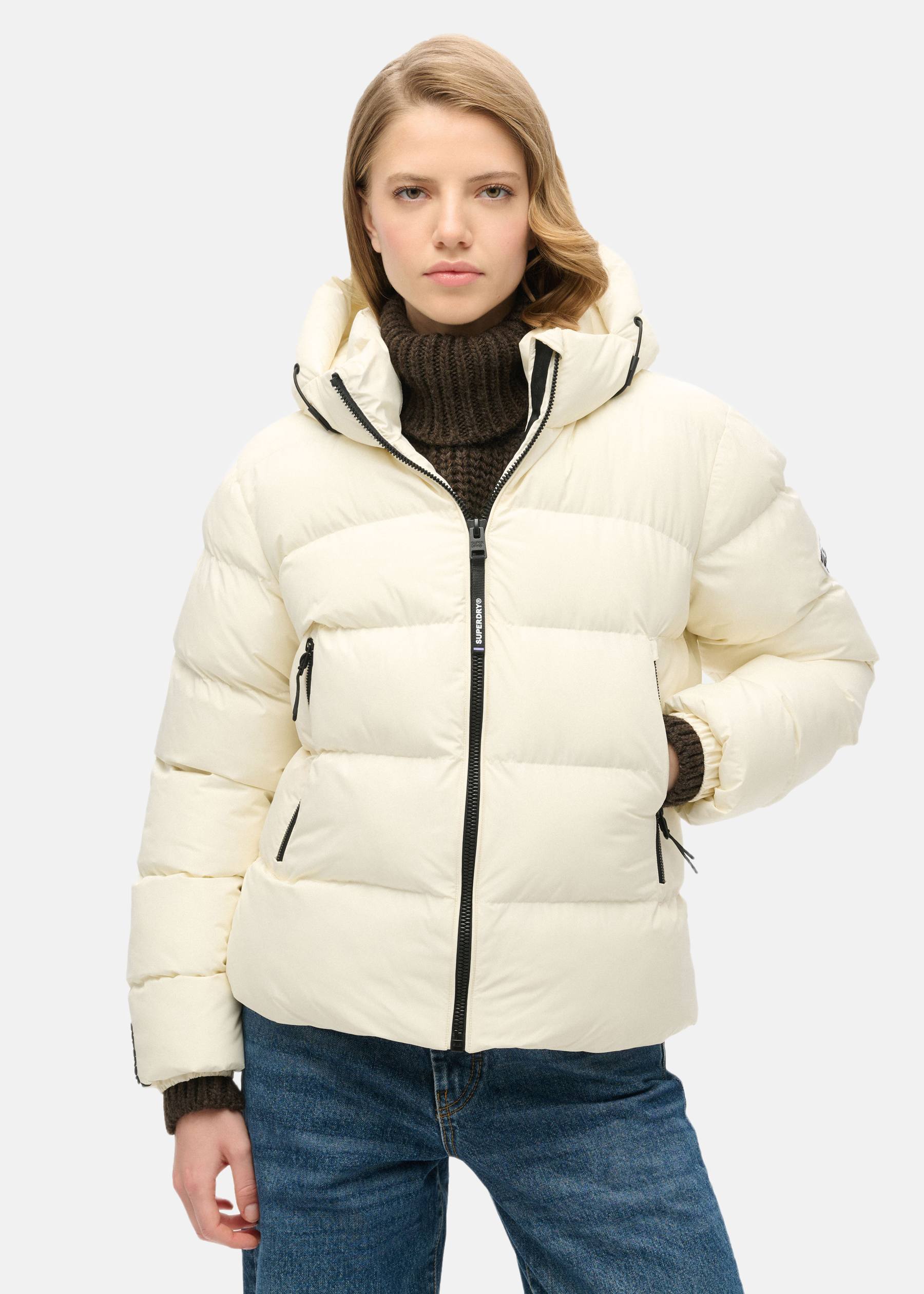 Hooded Sports Puffer Jacket