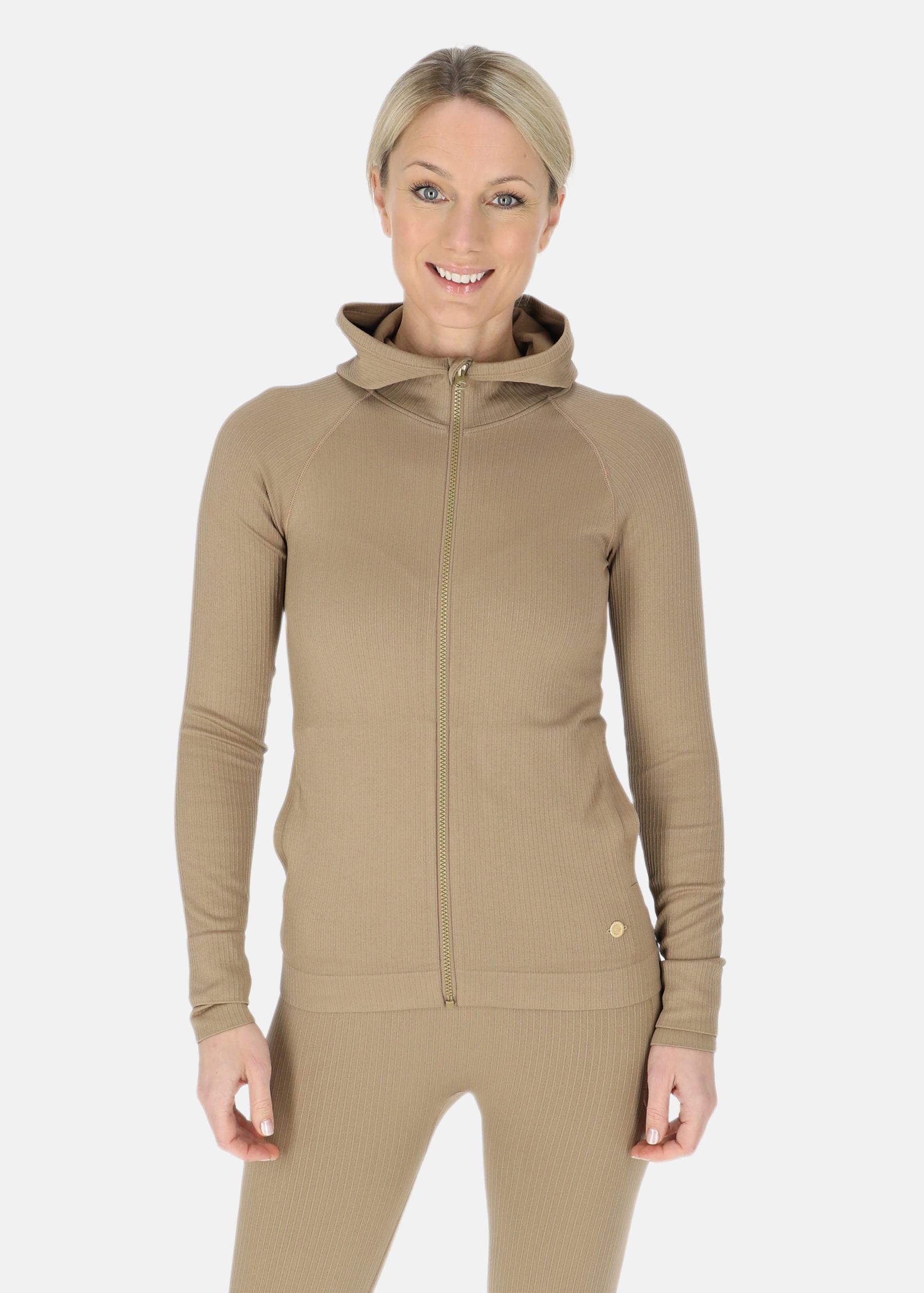 Ribbed Seamless Fullzip Hood W