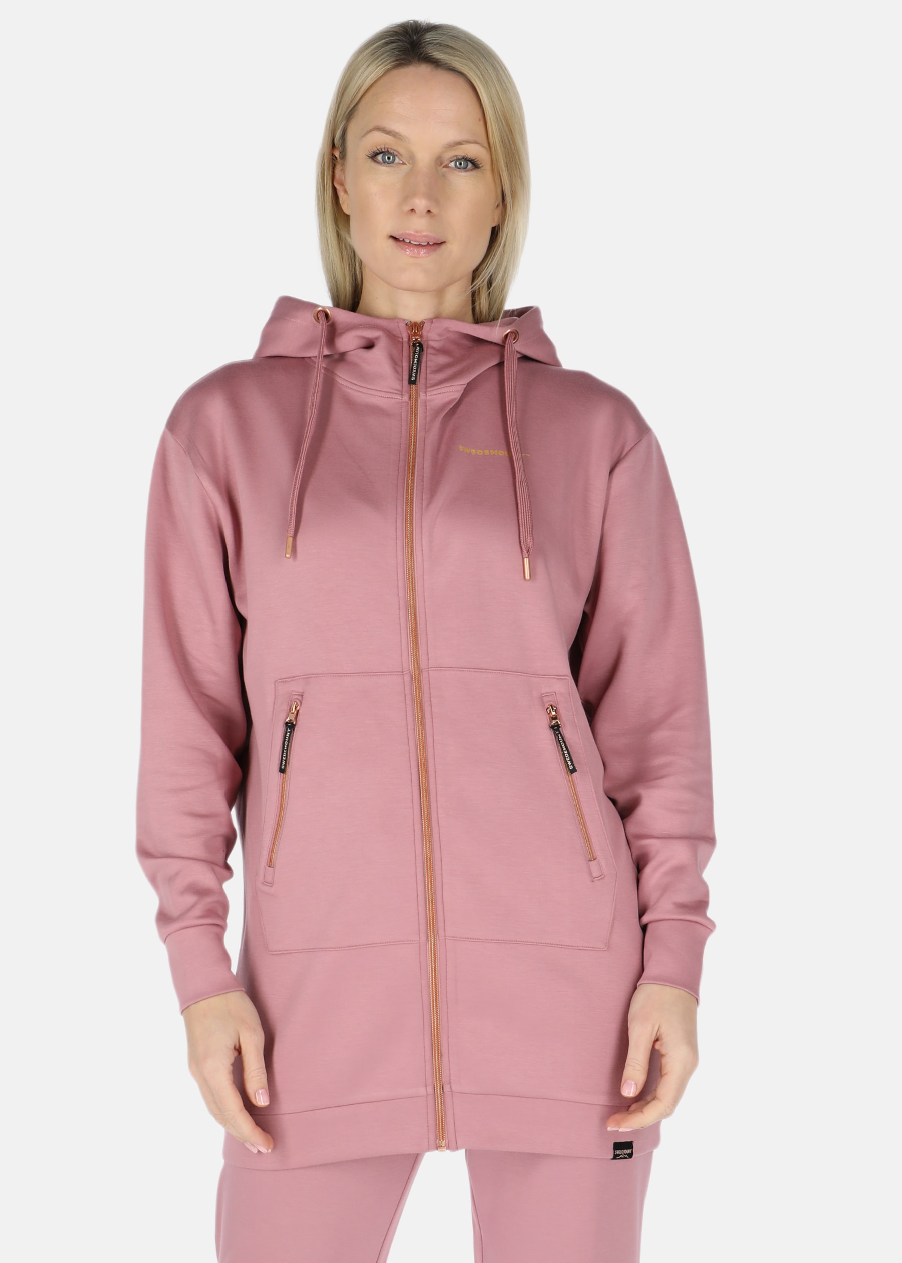 Lounge Long Zip Hood W