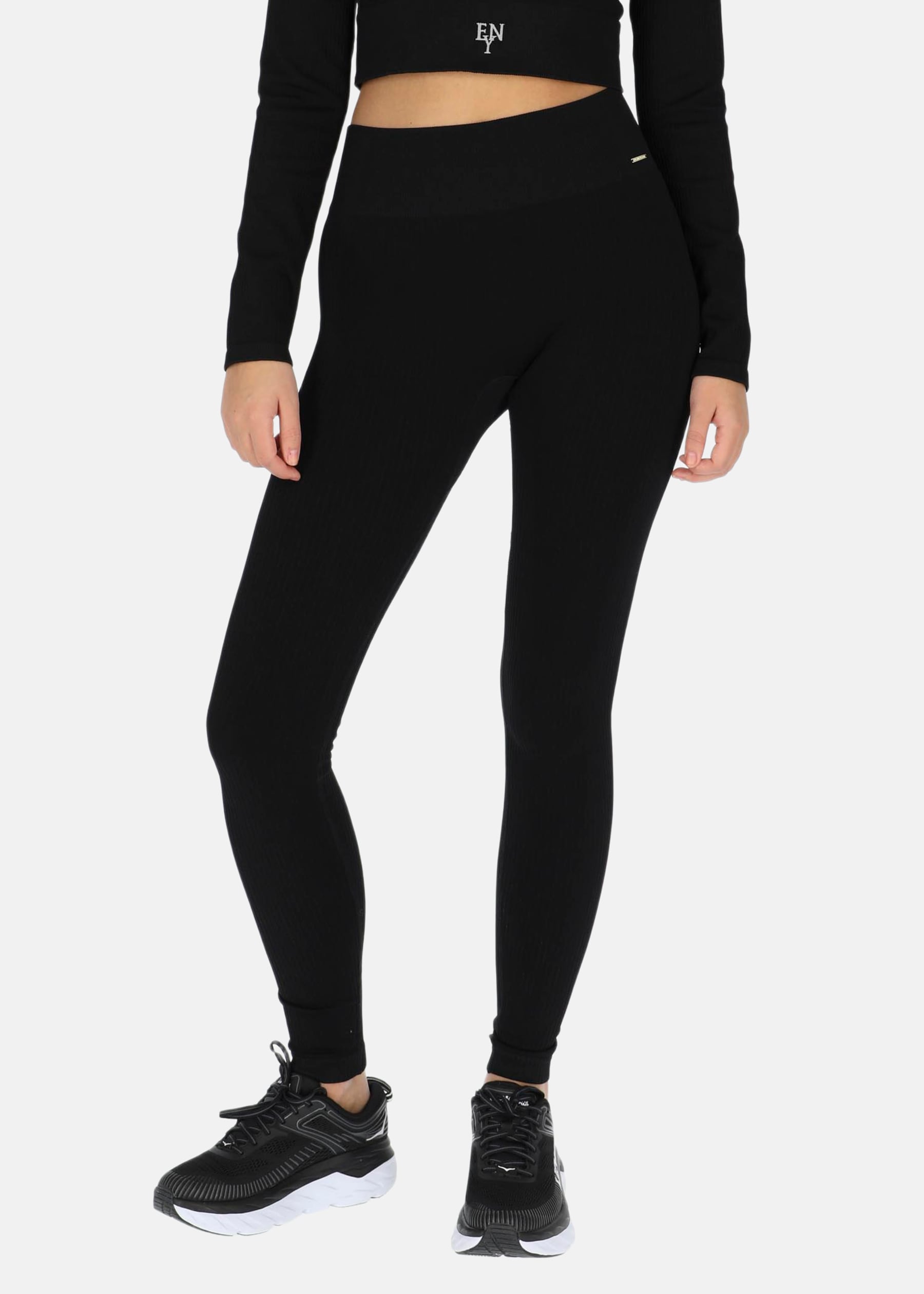 High Waist Rib Seamless Tights