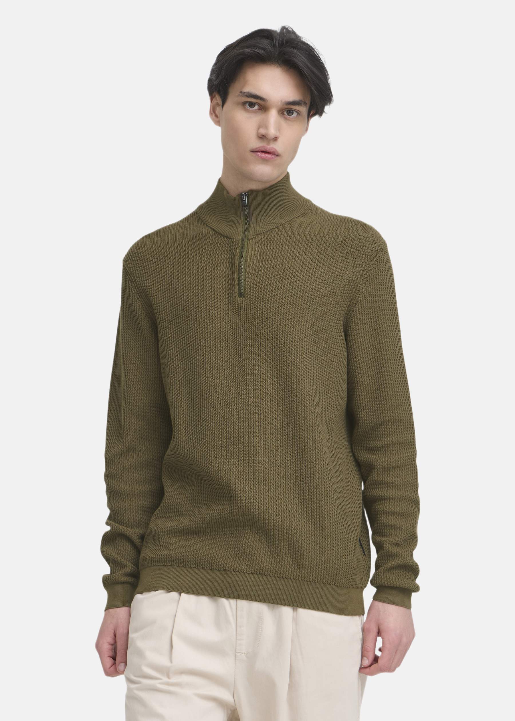 CFNOAR structured halfzip knit