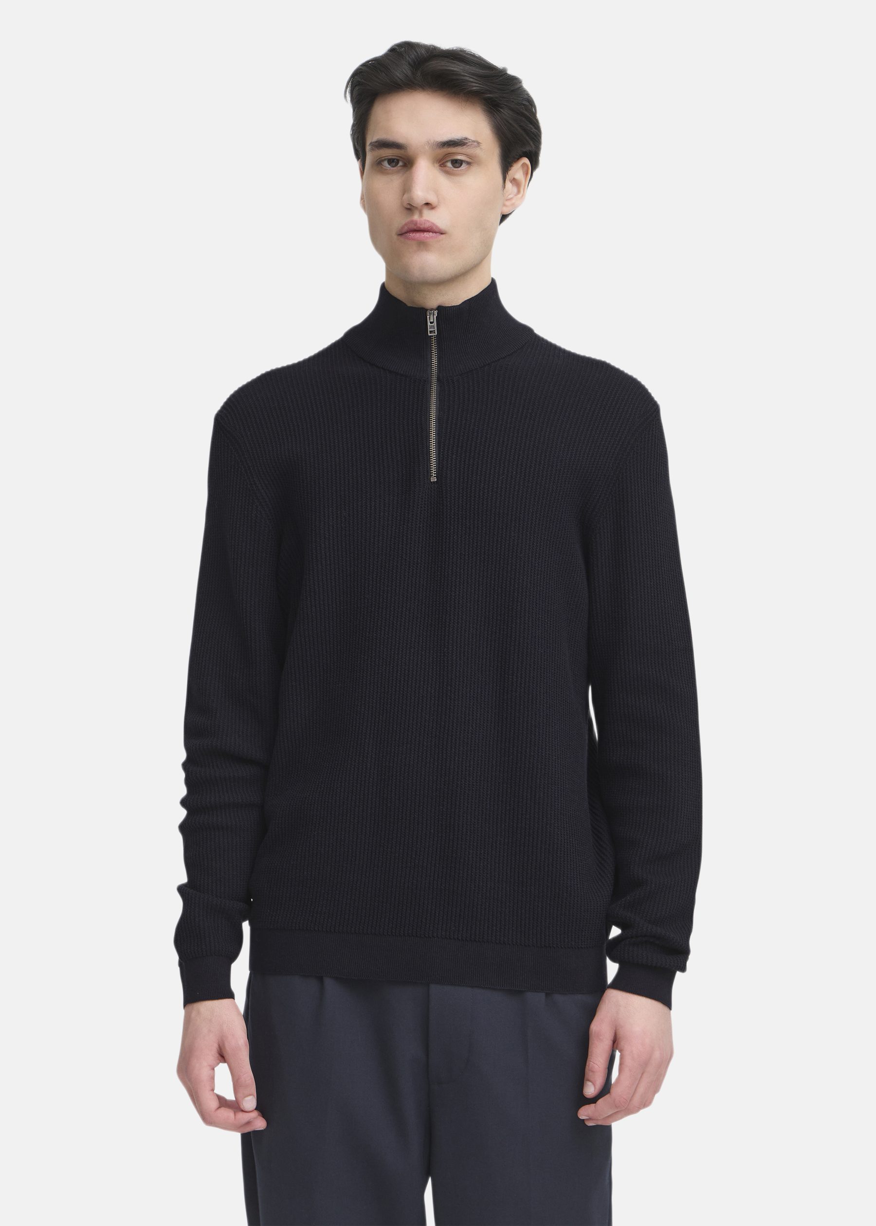CFNOAR structured halfzip knit