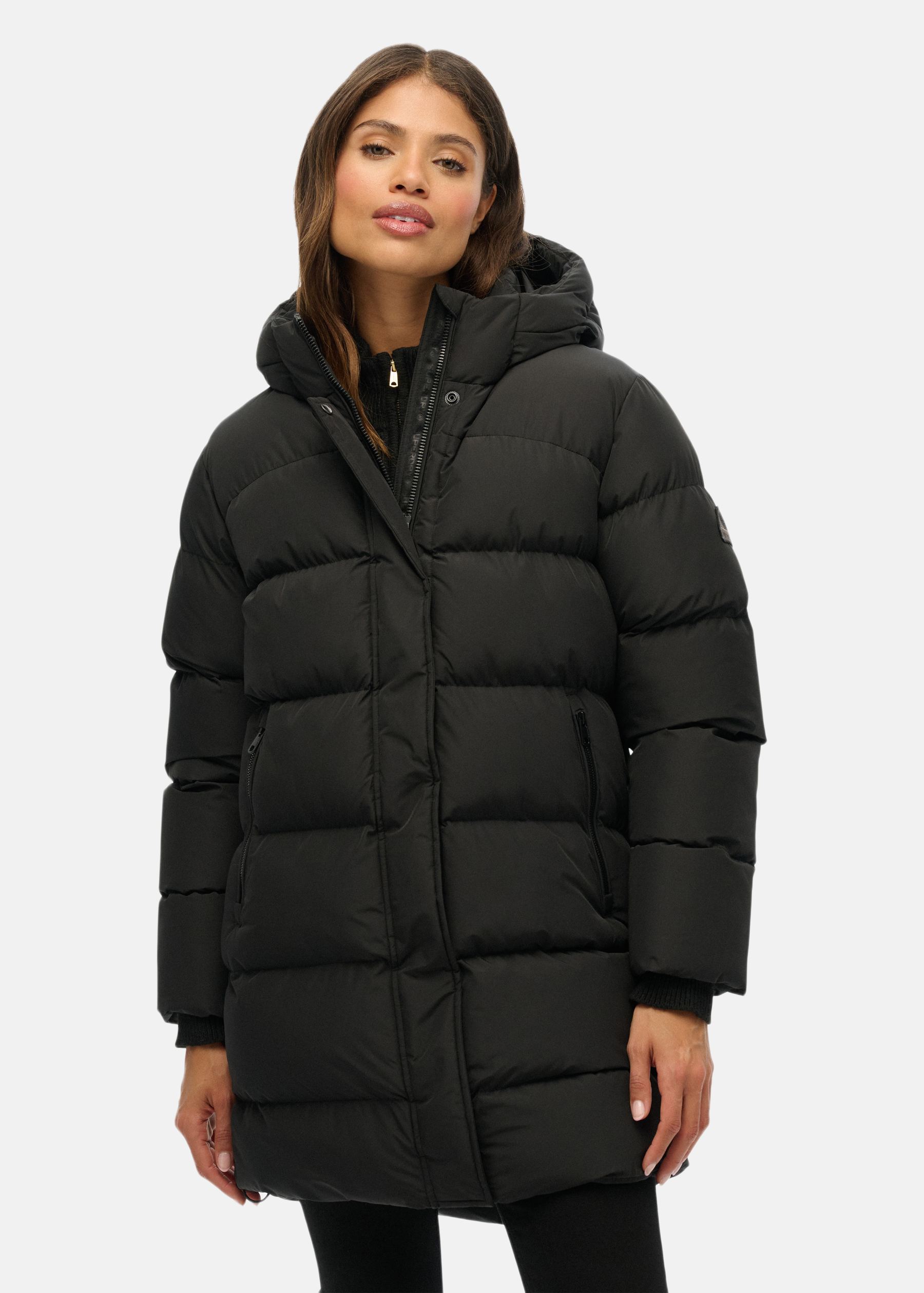 HOODED SPORTS PUFFER MID JKT