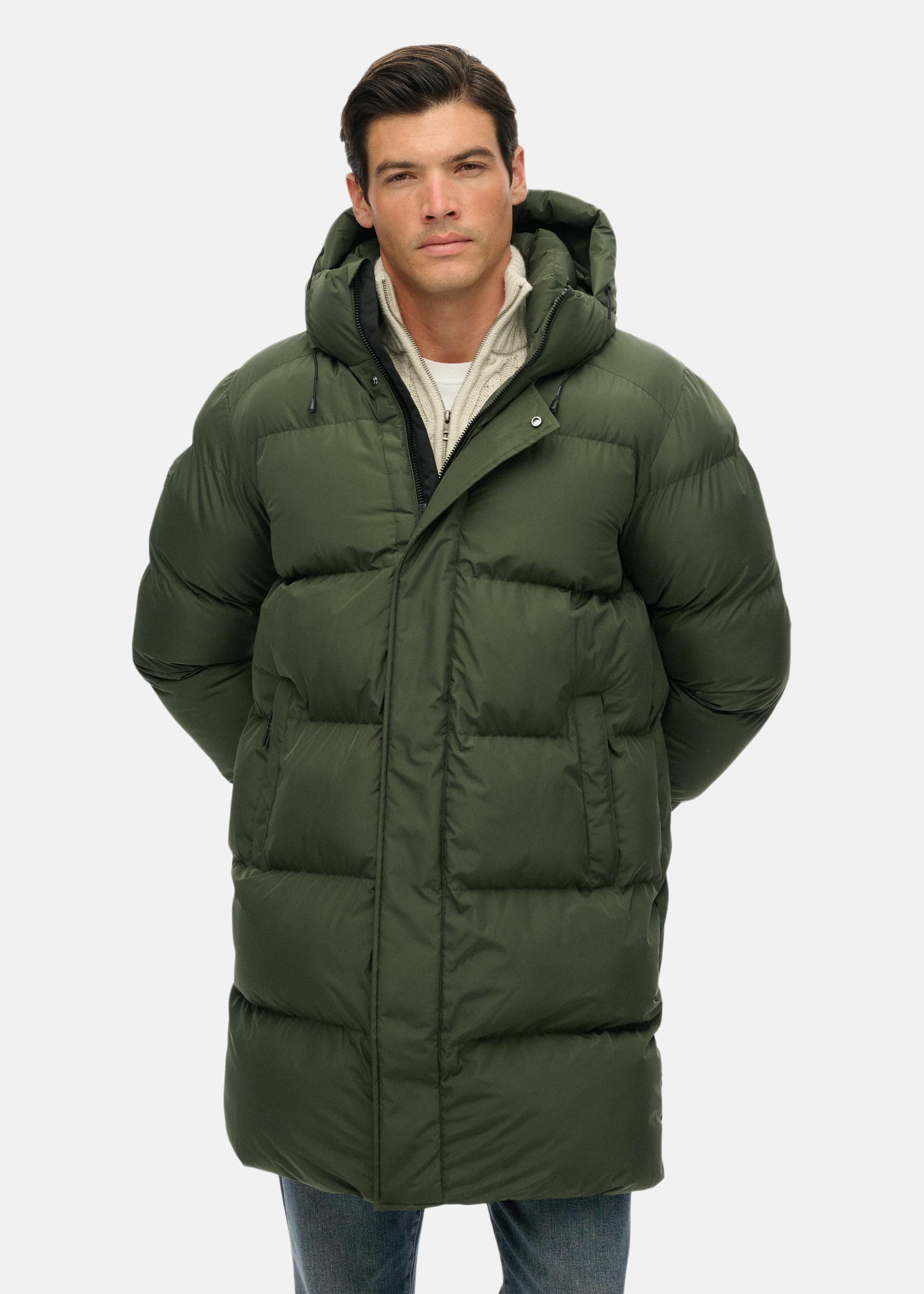 HOODED SPORTS PUFFER MID JKT