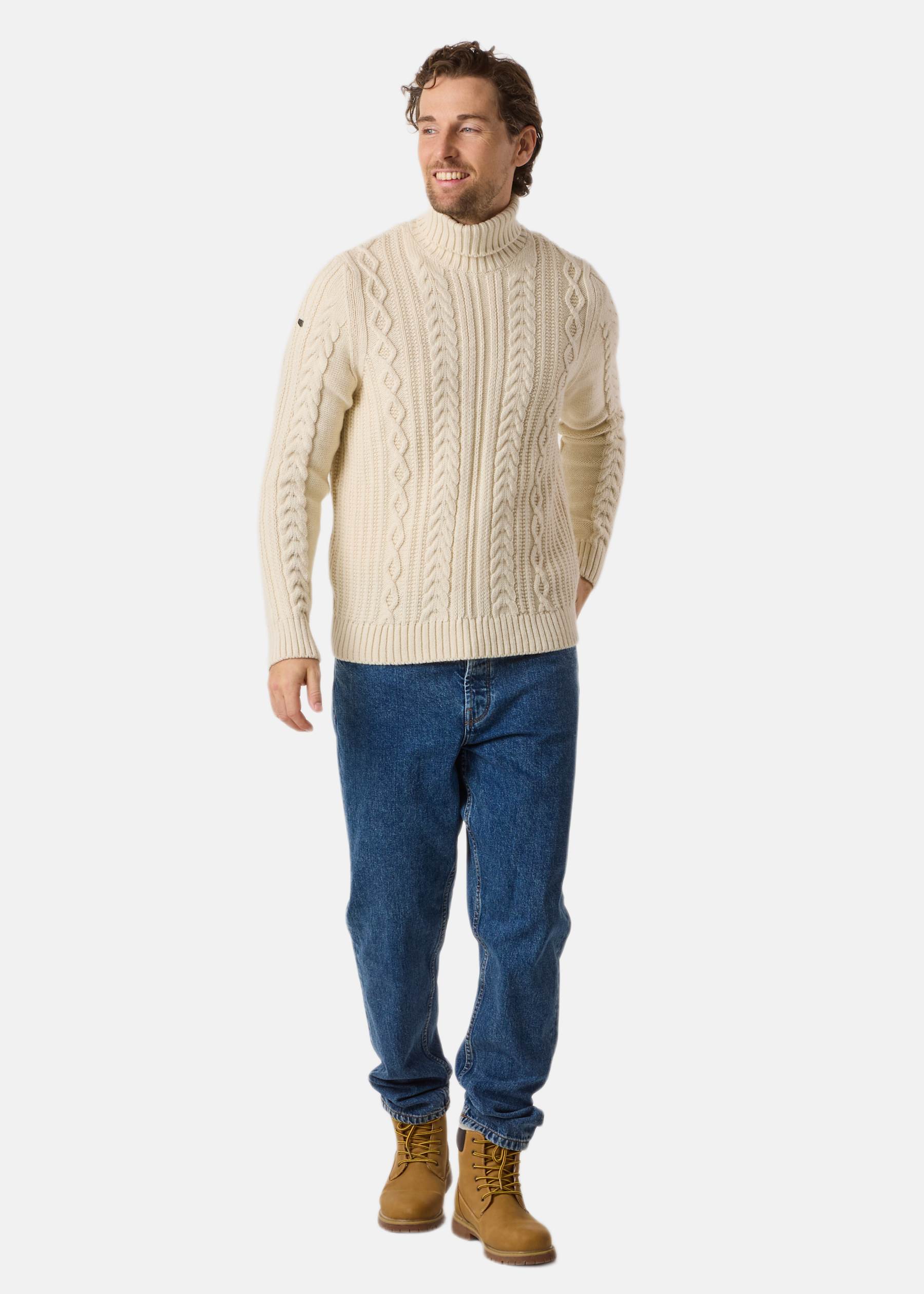 JACOB CABLE ROLL NECK JUMPER