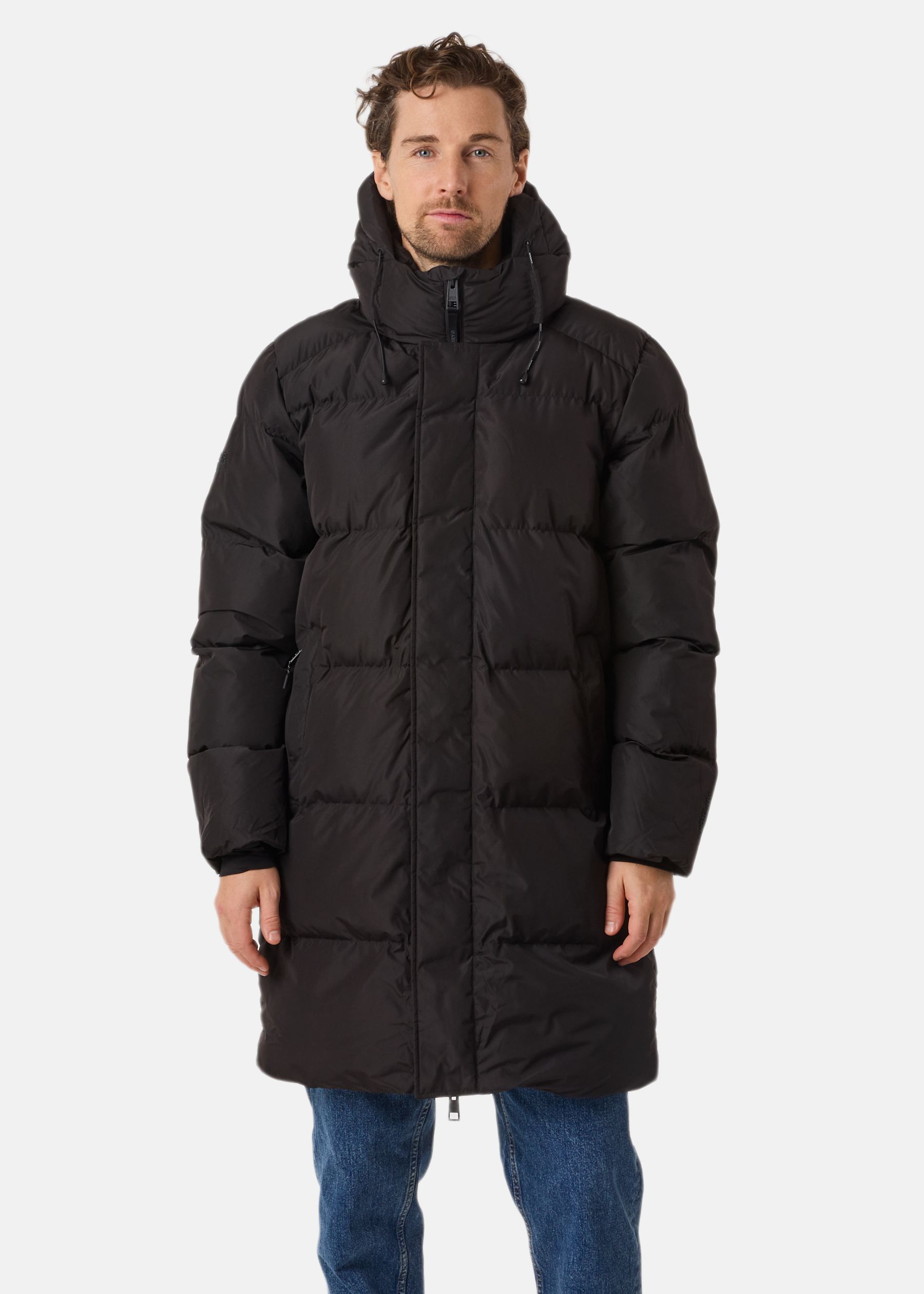 HOODED SPORTS PUFFER MID JKT