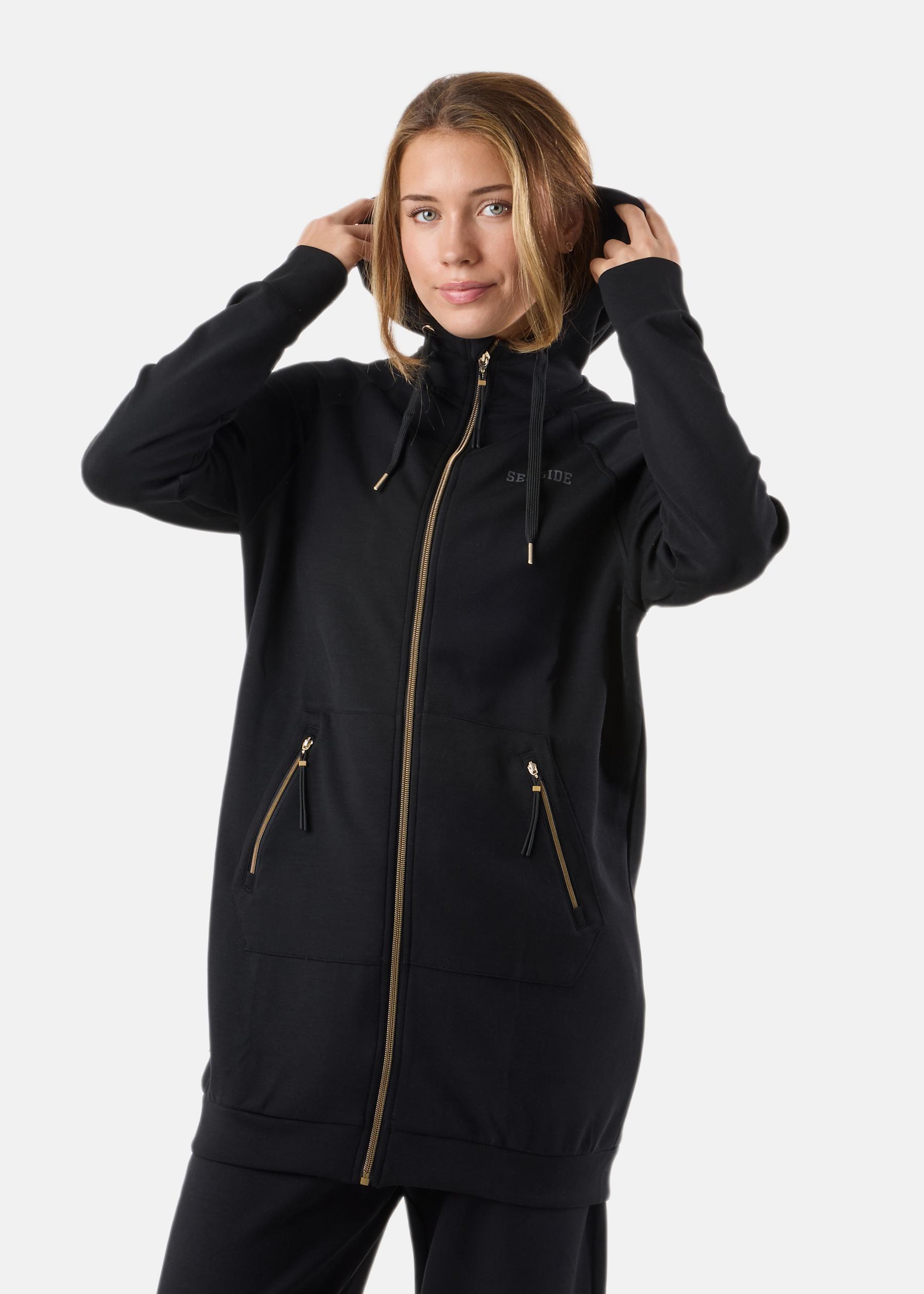 Lounge Relax Zip Hood Long W