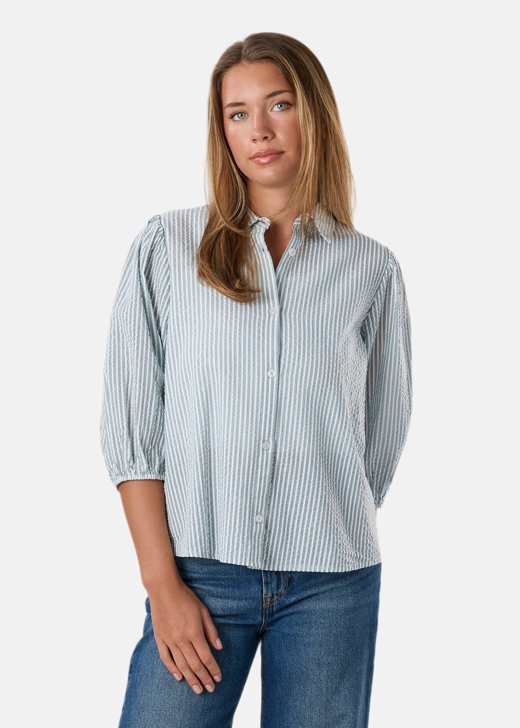Marina Seersucker Blouse W