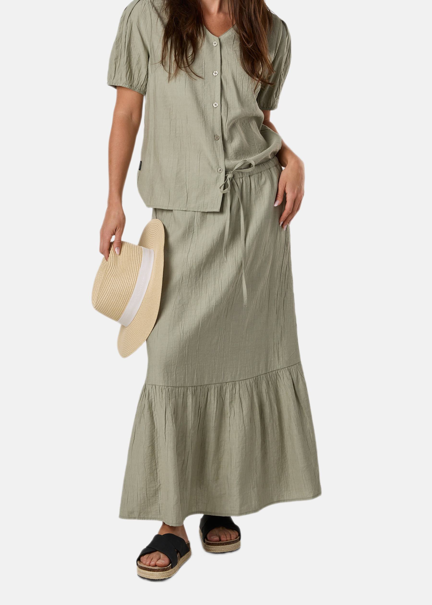 Savannah Crinkle Long Skirt W