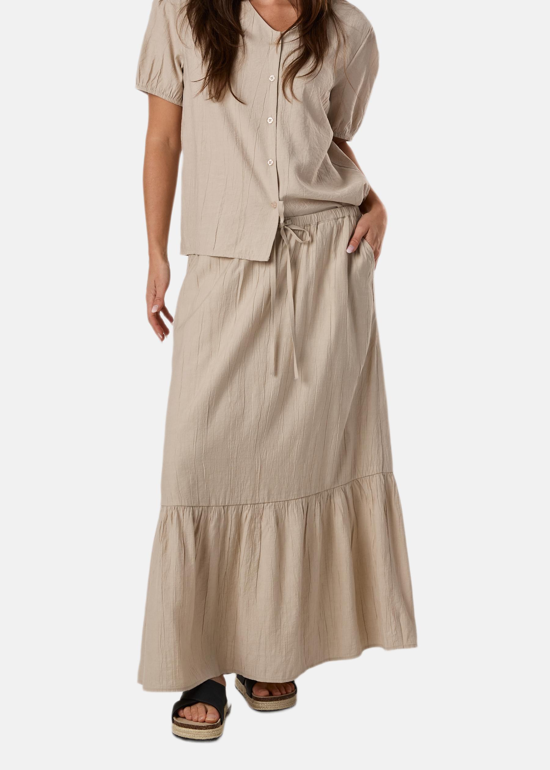 Savannah Crinkle Long Skirt W