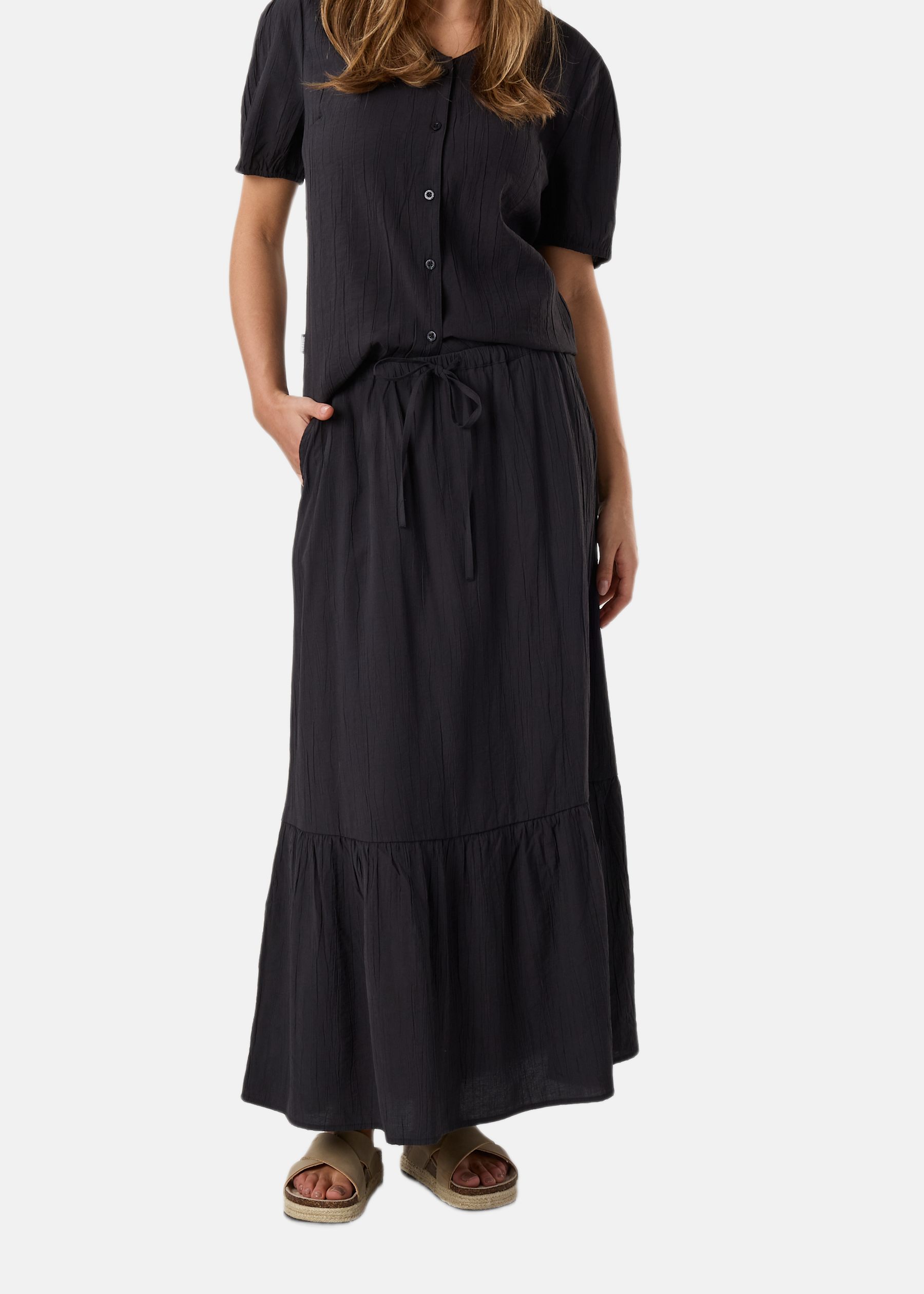 Savannah Crinkle Long Skirt W