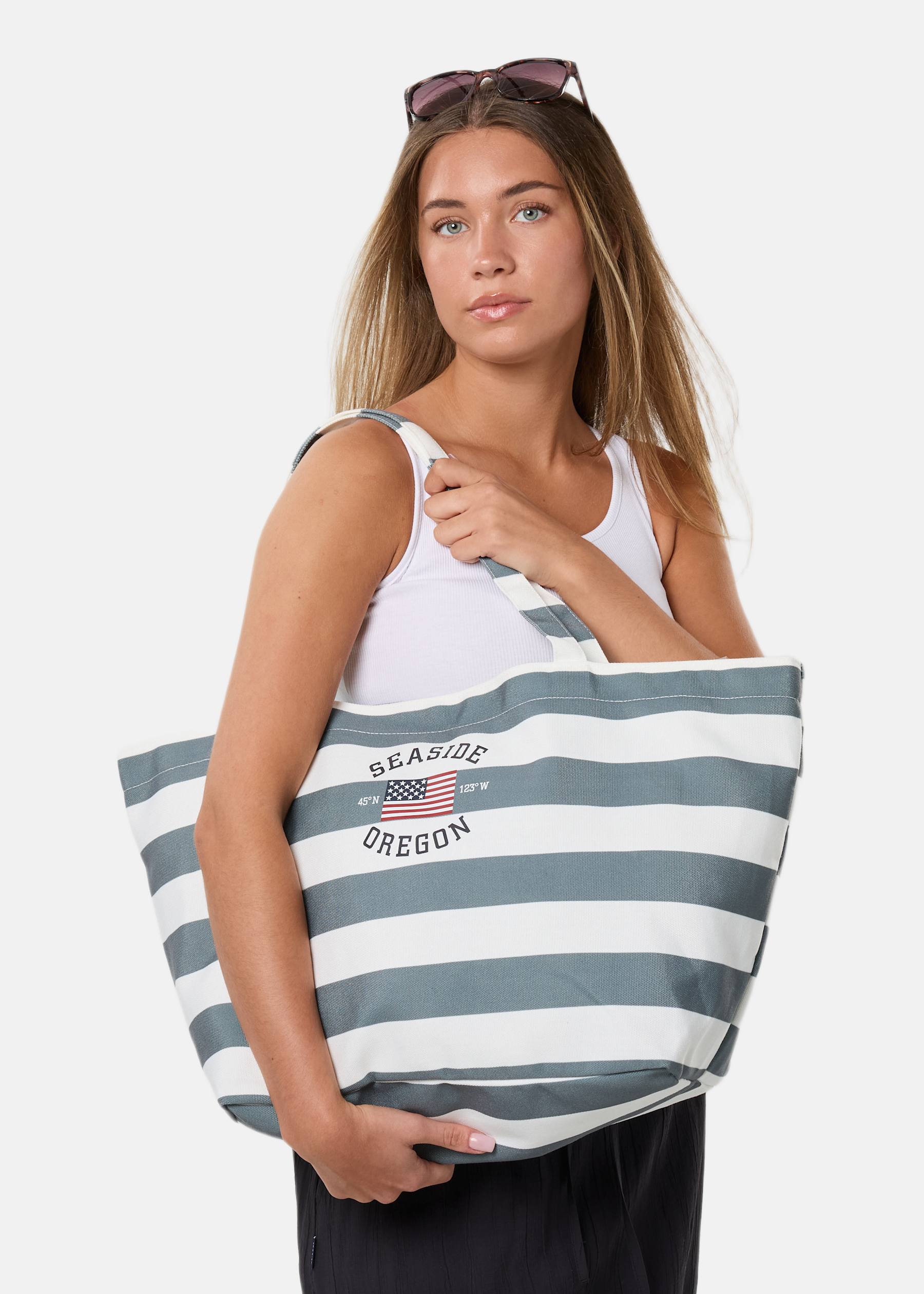 Seaside Stripe Beach Bag