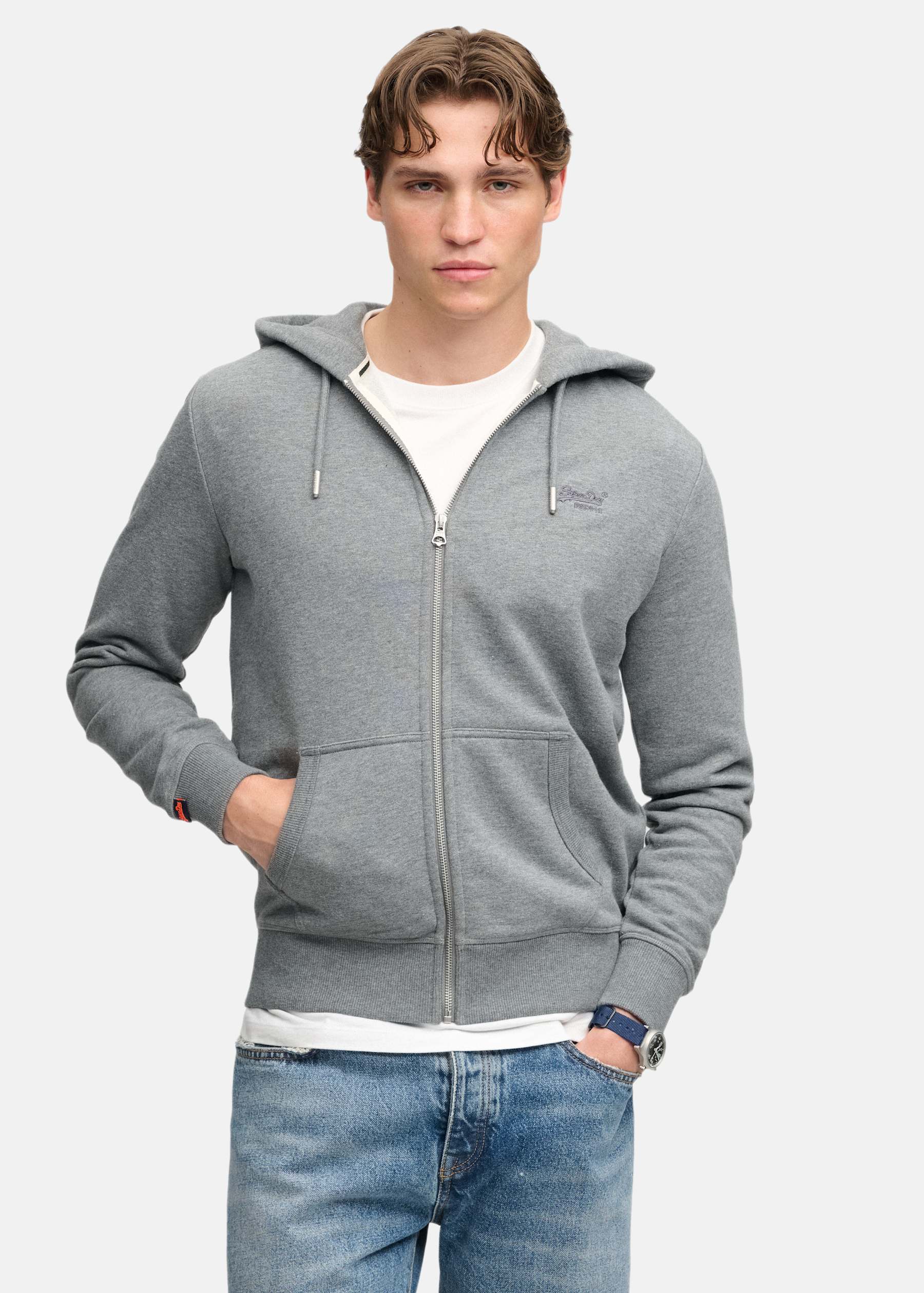 ESSENTIAL LOGO ZIP HOODIE HB