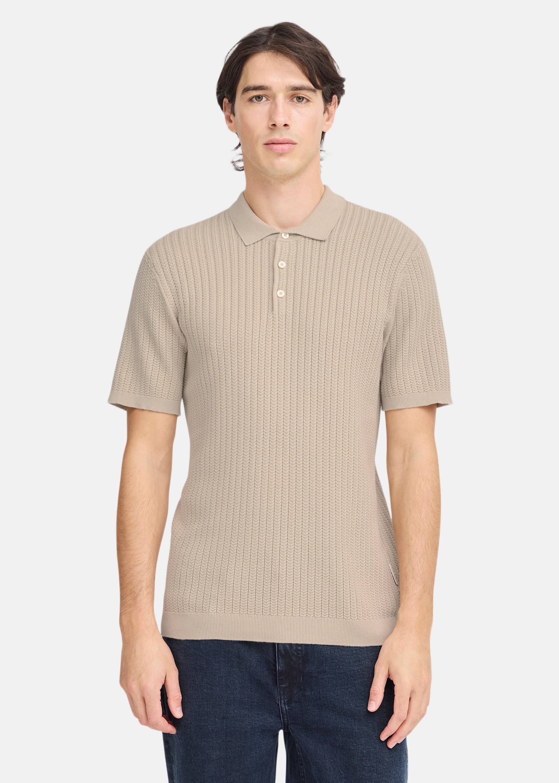 CFKARL structured knit polo