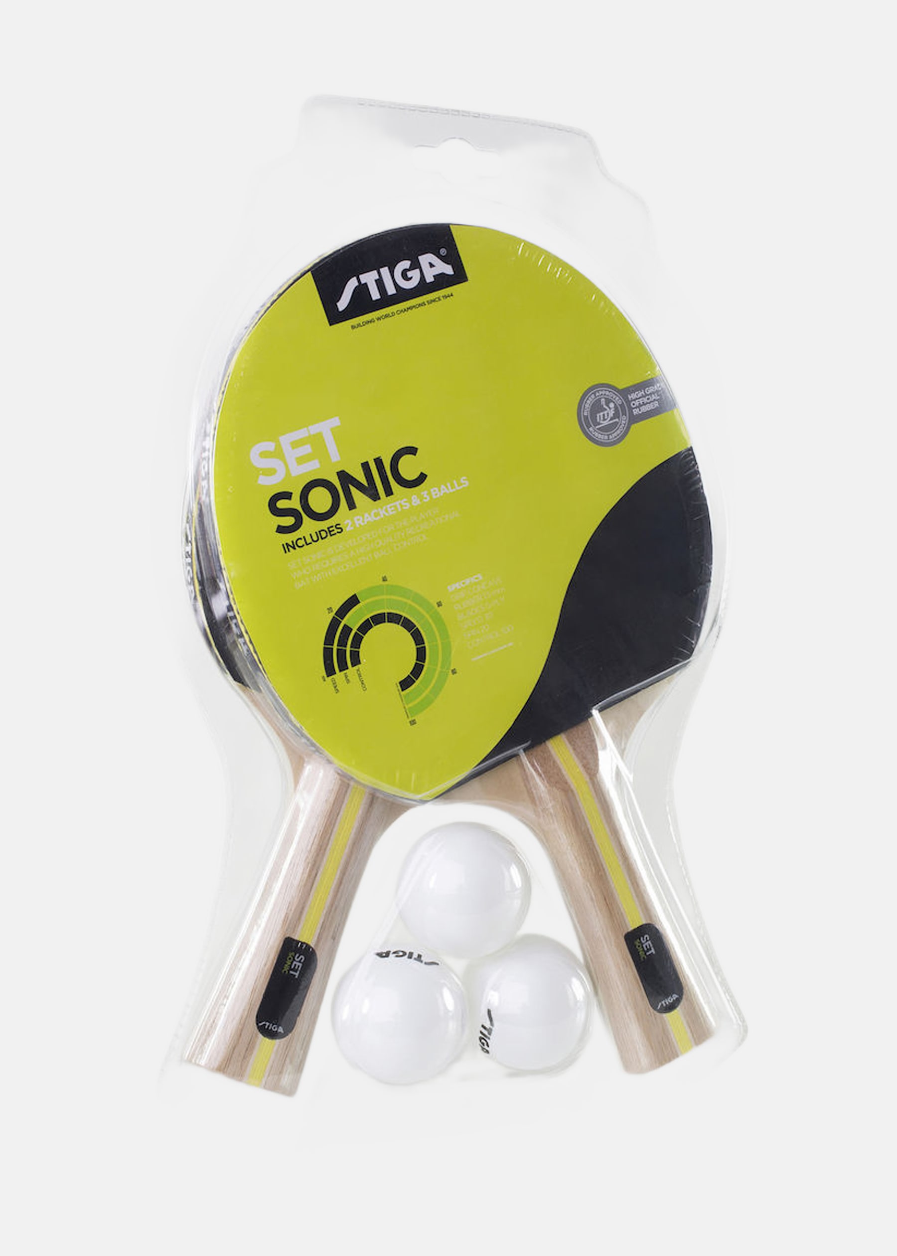 Set Sonic 2 Rack + 3 Bollar |  - sv-se - dam - utrustning - racketsport - rackets - bordtennisracket | Padelspecialisterna