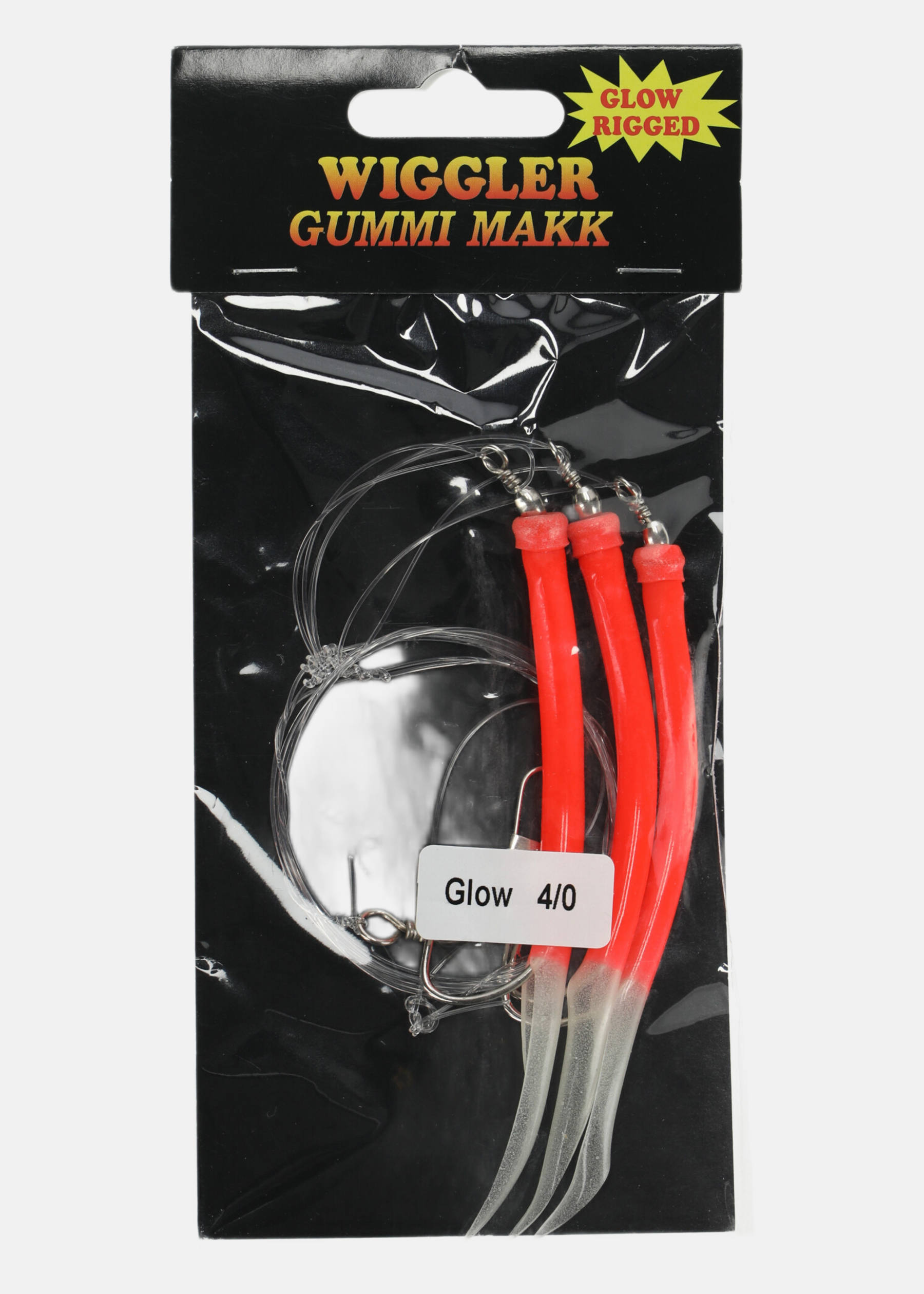 Gummi Makk Röd/Lys Rigged #4/0 |  - sv-se - dam - utrustning - fiske - fiskedrag-tafsar - havsfiskbeten | Padelspecialisterna