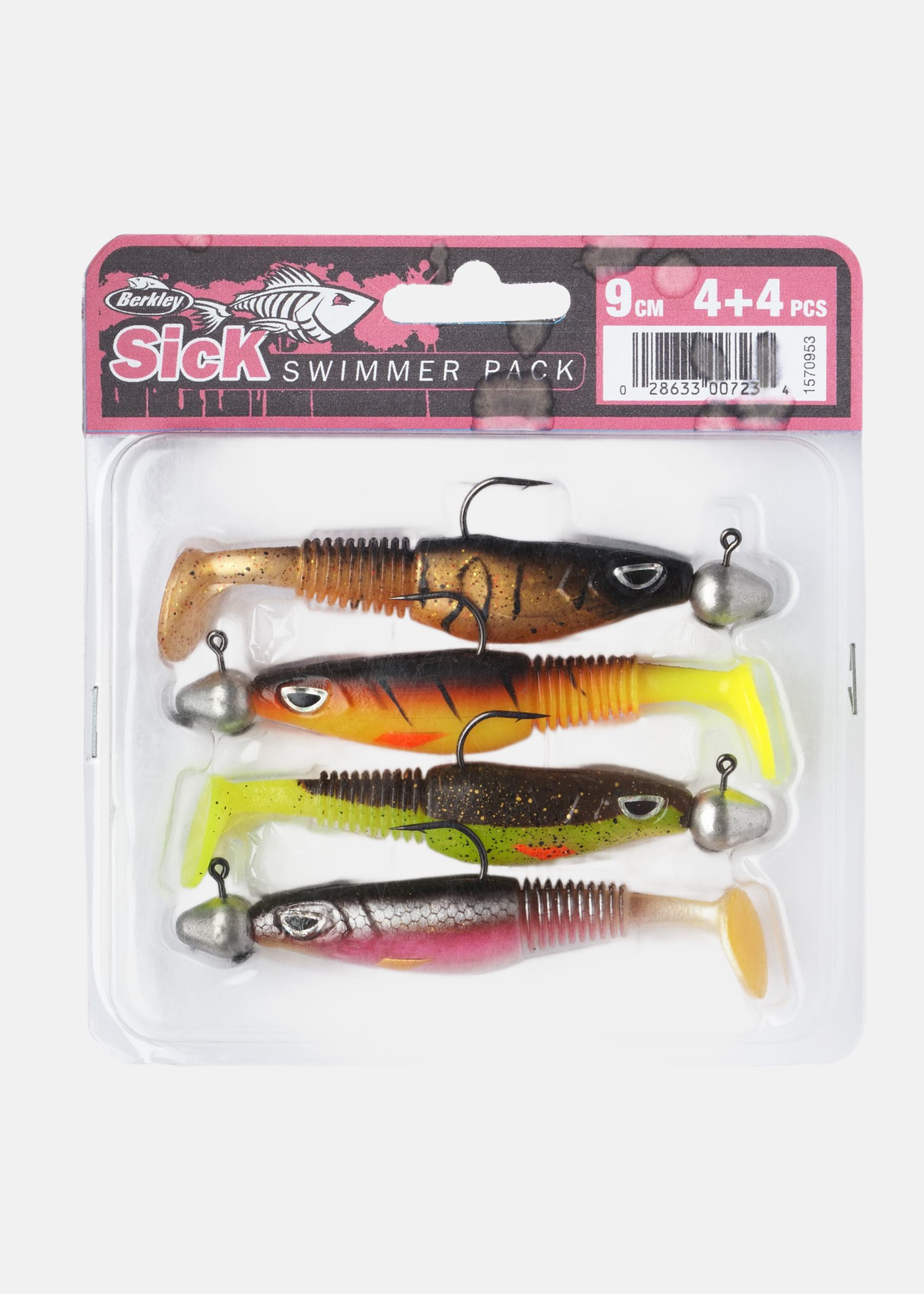 Sick Swimmer 9cm 4pc pre-rigge |  - sv-se - dam - utrustning - fiske - fiskedrag-tafsar - betespaket | Padelspecialisterna
