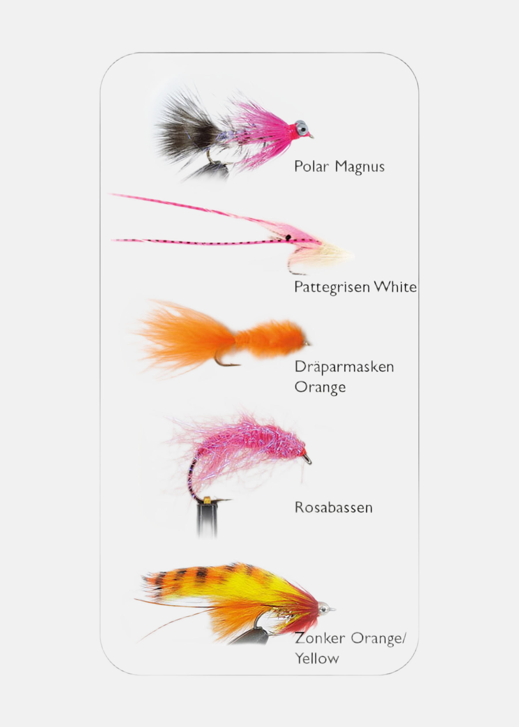 Flugkollektion Havsöring Vinte |  - sv-se - dam - utrustning - fiske - fiskedrag-tafsar - flugor-spinnflugor | Padelspecialisterna