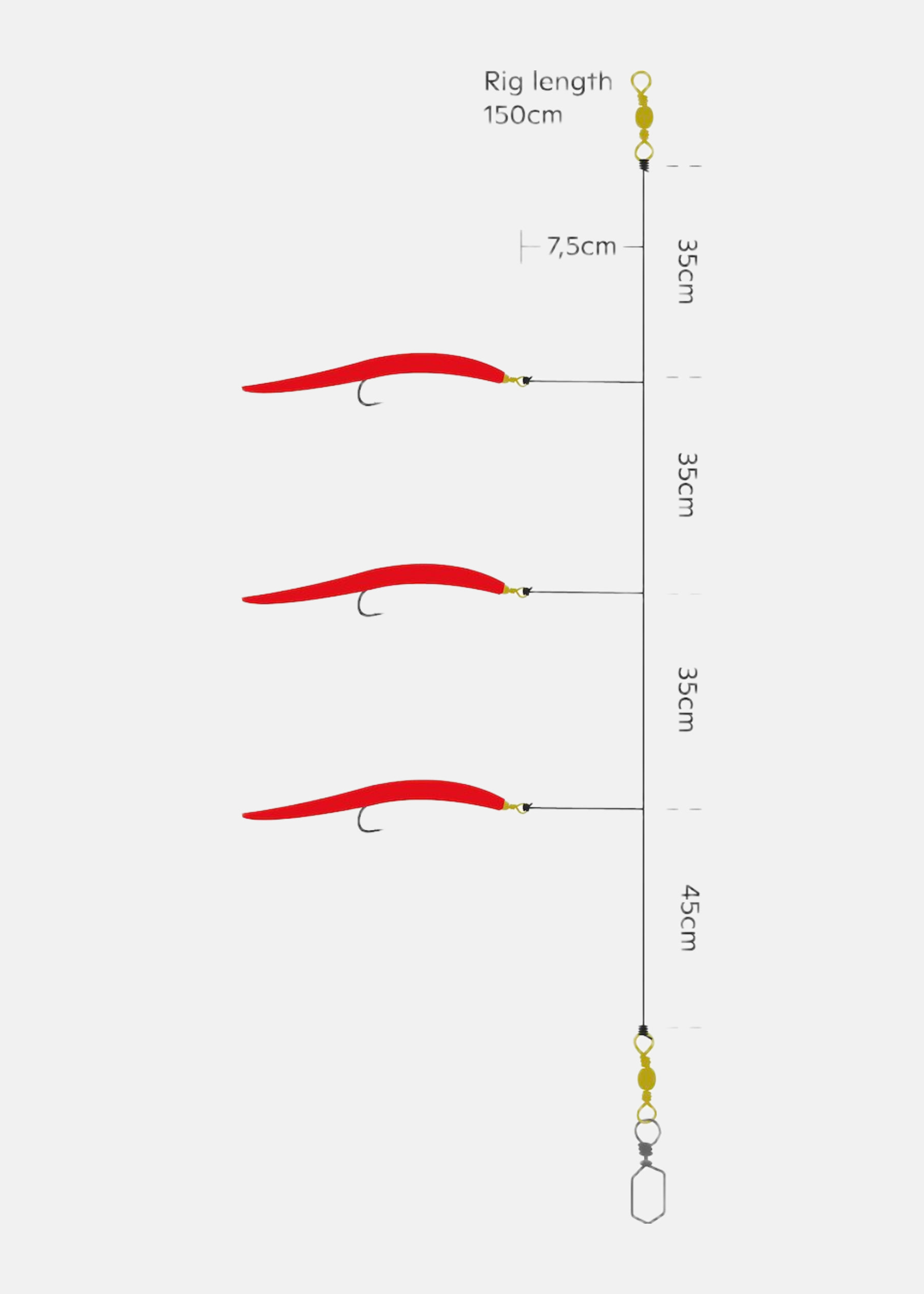 KINETIC SABIKI MAKK #6/0 150CM |  - sv-se - dam - utrustning - fiske - fiskedrag-tafsar - havsfiskbeten | Padelspecialisterna