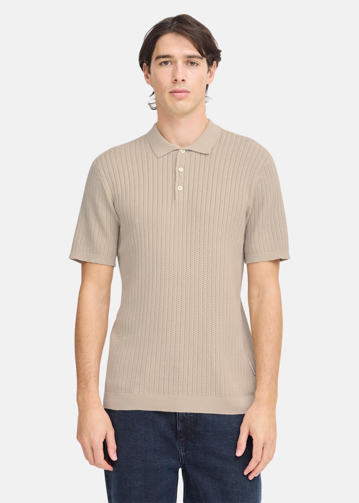CFKARL structured knit polo |  - sv-se - herr - klader - skjortor-piketrojor - skjortor - kortarmade-skjortor | Padelspecialisterna