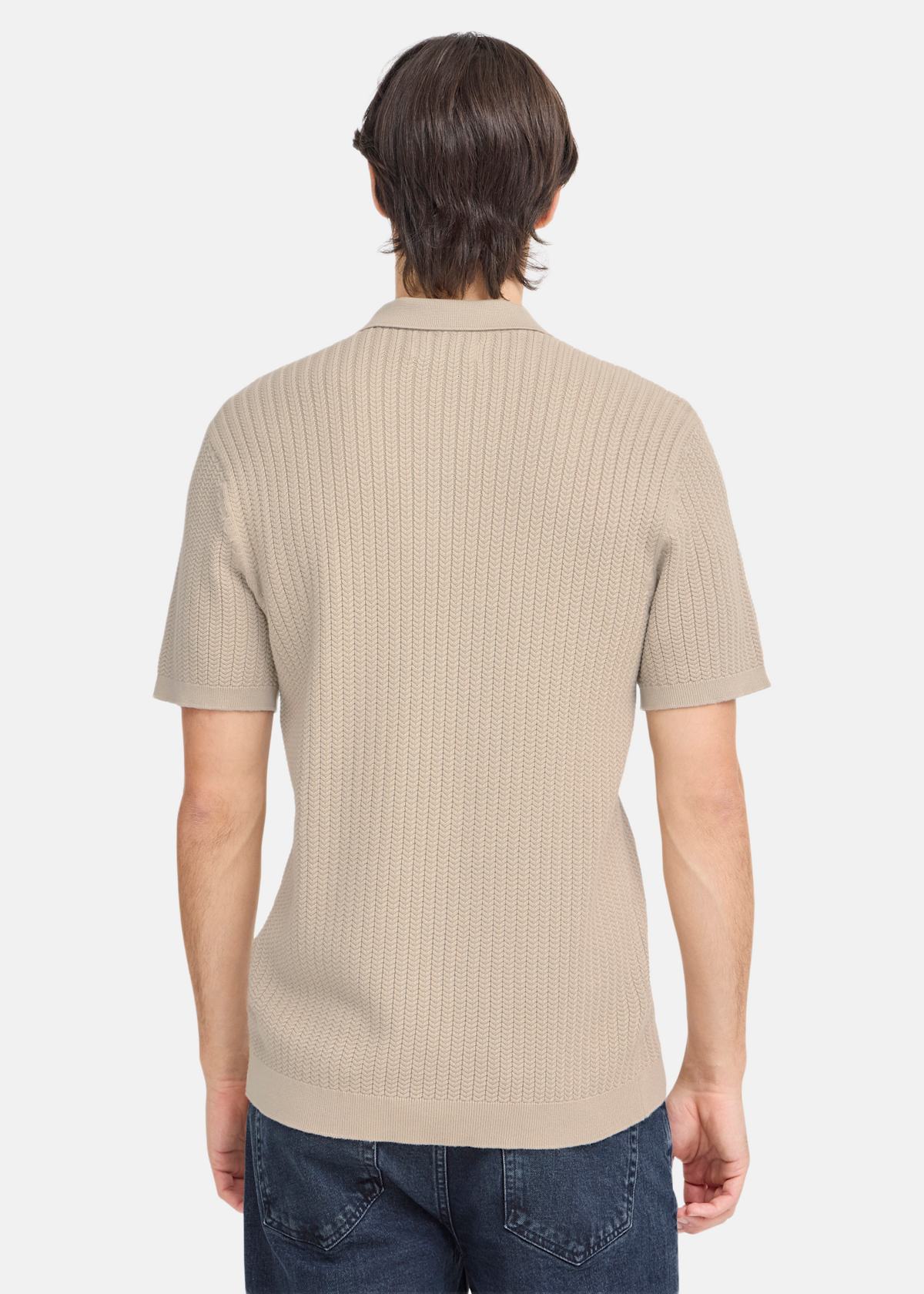CFKARL structured knit polo |  - sv-se - herr - klader - skjortor-piketrojor - skjortor - kortarmade-skjortor | Padelspecialisterna