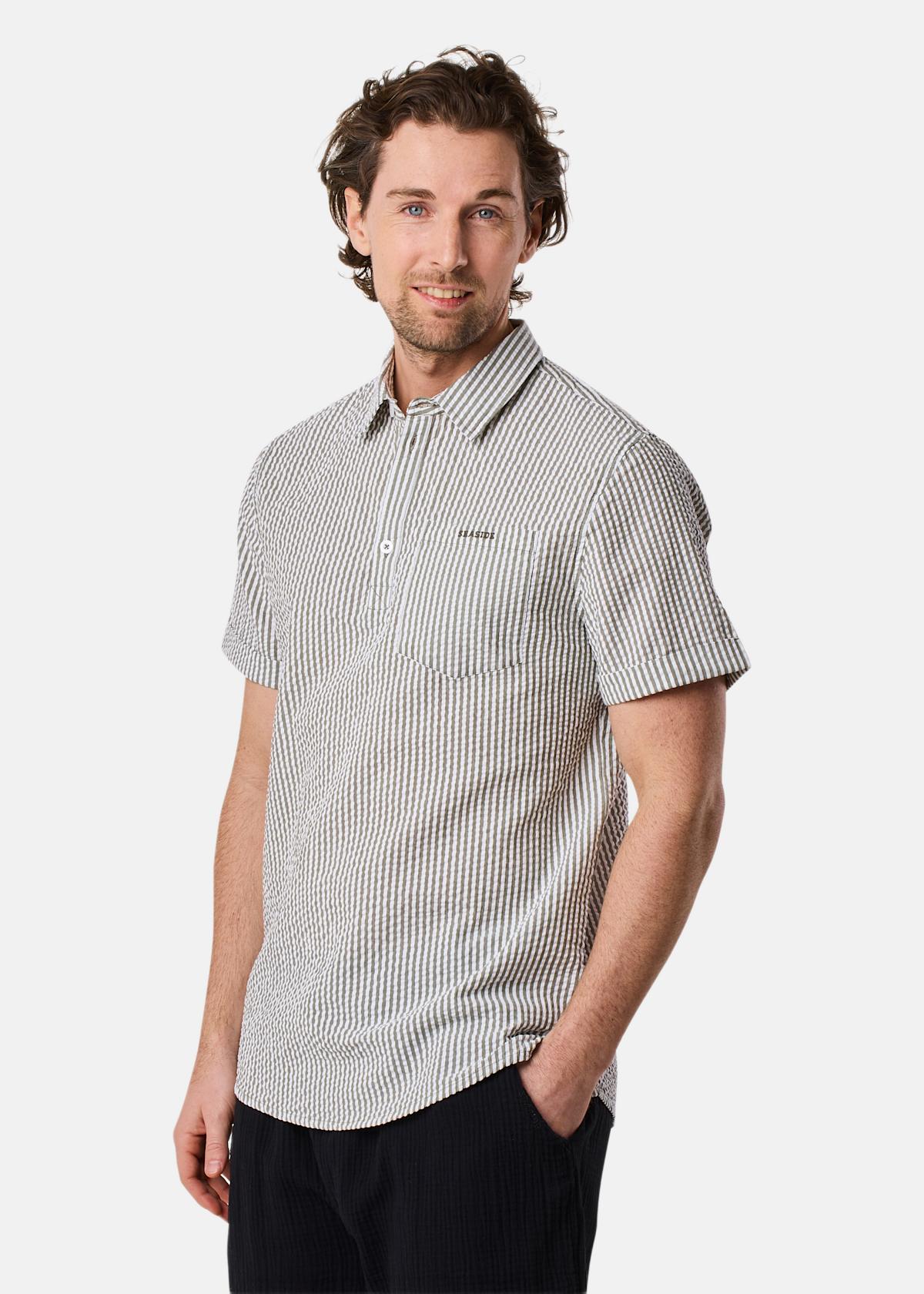 Seersucker Pique Shirt |  - sv-se - herr - klader - skjortor-piketrojor - skjortor - kortarmade-skjortor | Padelspecialisterna