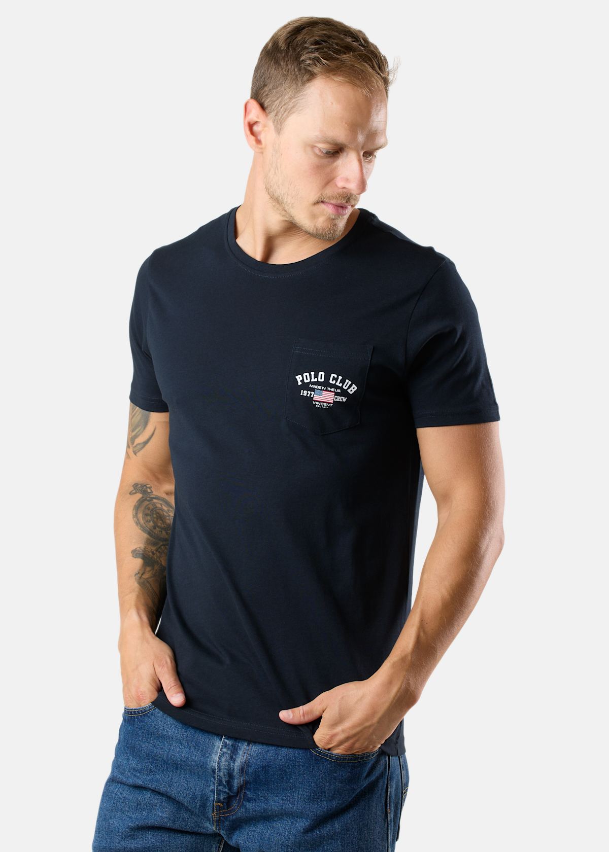 Texas Tee (Bröstficka) |  - sv-se - herr - klader - t-shirts-linnen - t-shirt-vardag-sport - kortarmad-t-shirt-vardag-sport | Padelspecialisterna