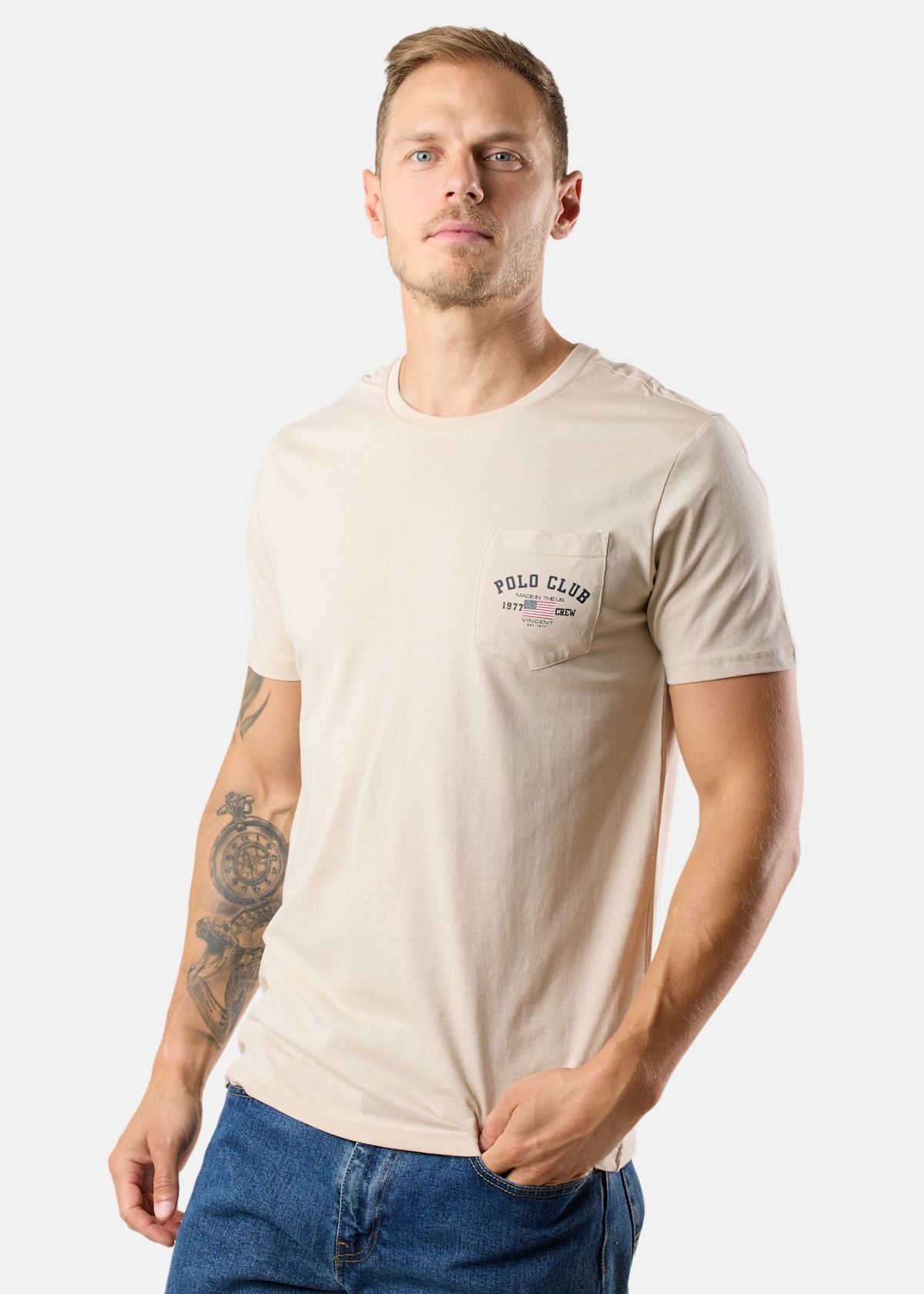 Texas Tee (Bröstficka) |  - sv-se - herr - klader - t-shirts-linnen - t-shirt-vardag-sport - kortarmad-t-shirt-vardag-sport | Padelspecialisterna