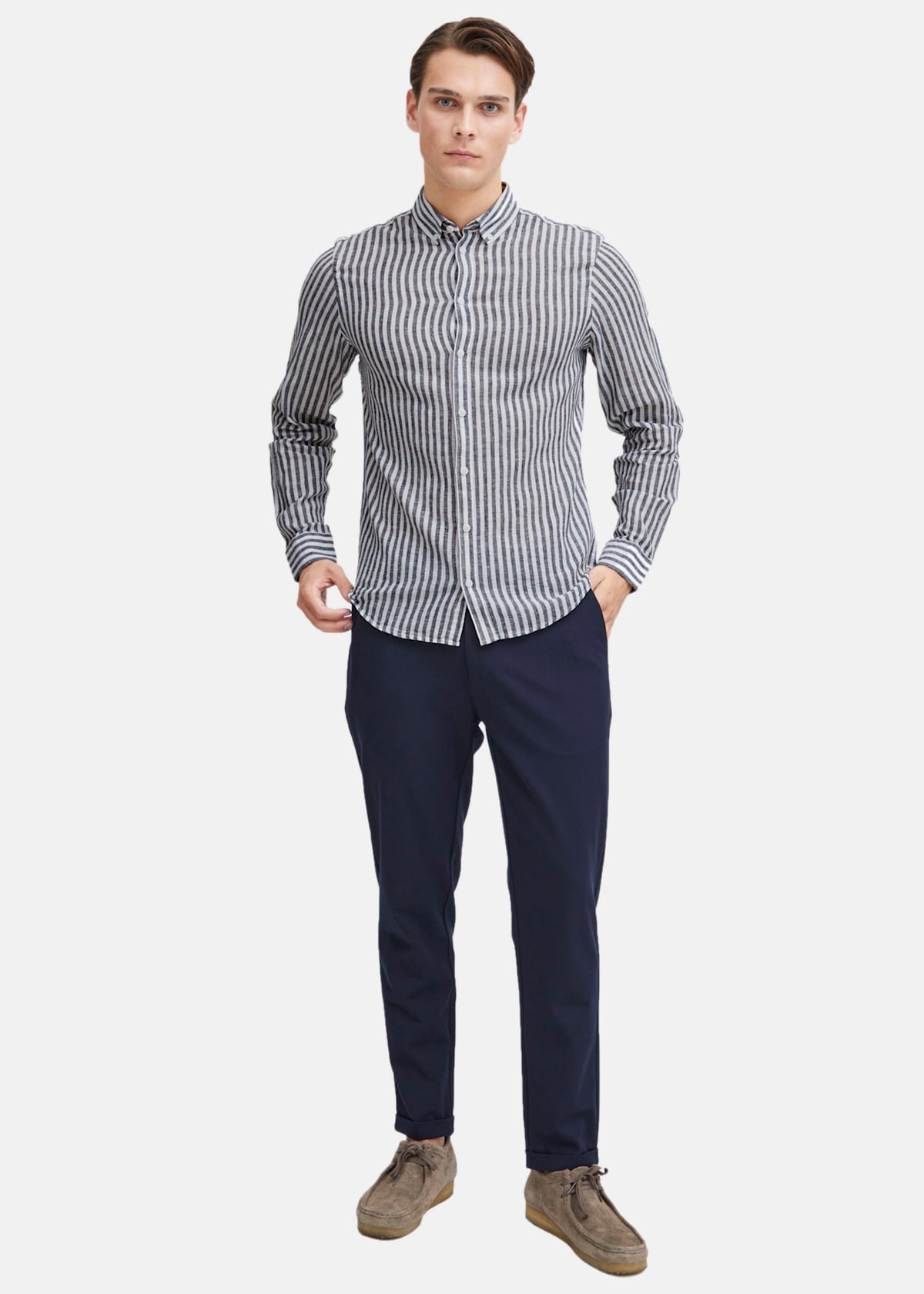 CFAnton LS BD striped linen mi |  - sv-se - herr - klader - skjortor-piketrojor - skjortor - langarmade-skjortor | Padelspecialisterna