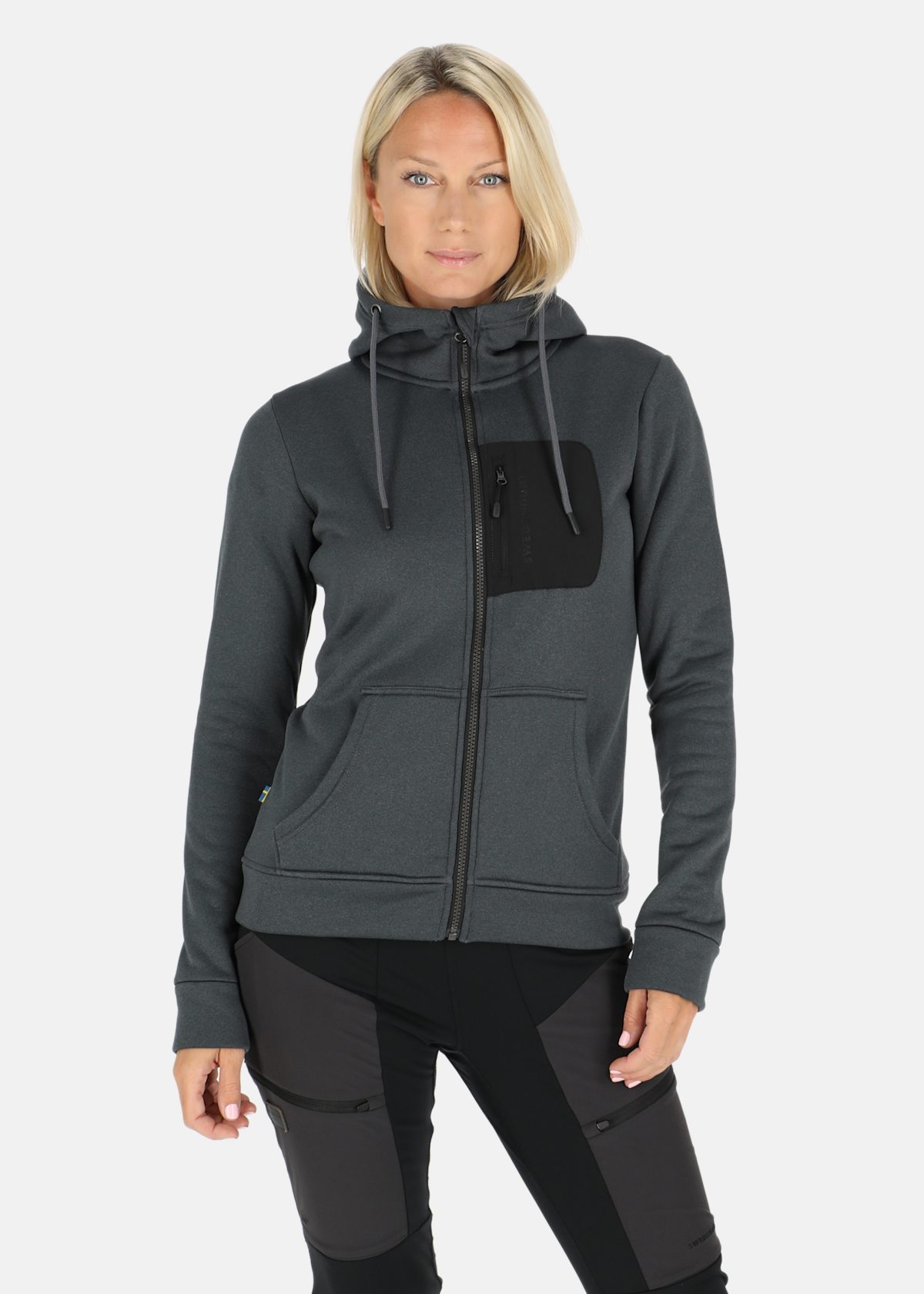 Trondheim Stretch Full Zip Hood W |  - sv-se - dam - klader - trojor - huvtrojor - zip-hoodies | Padelspecialisterna