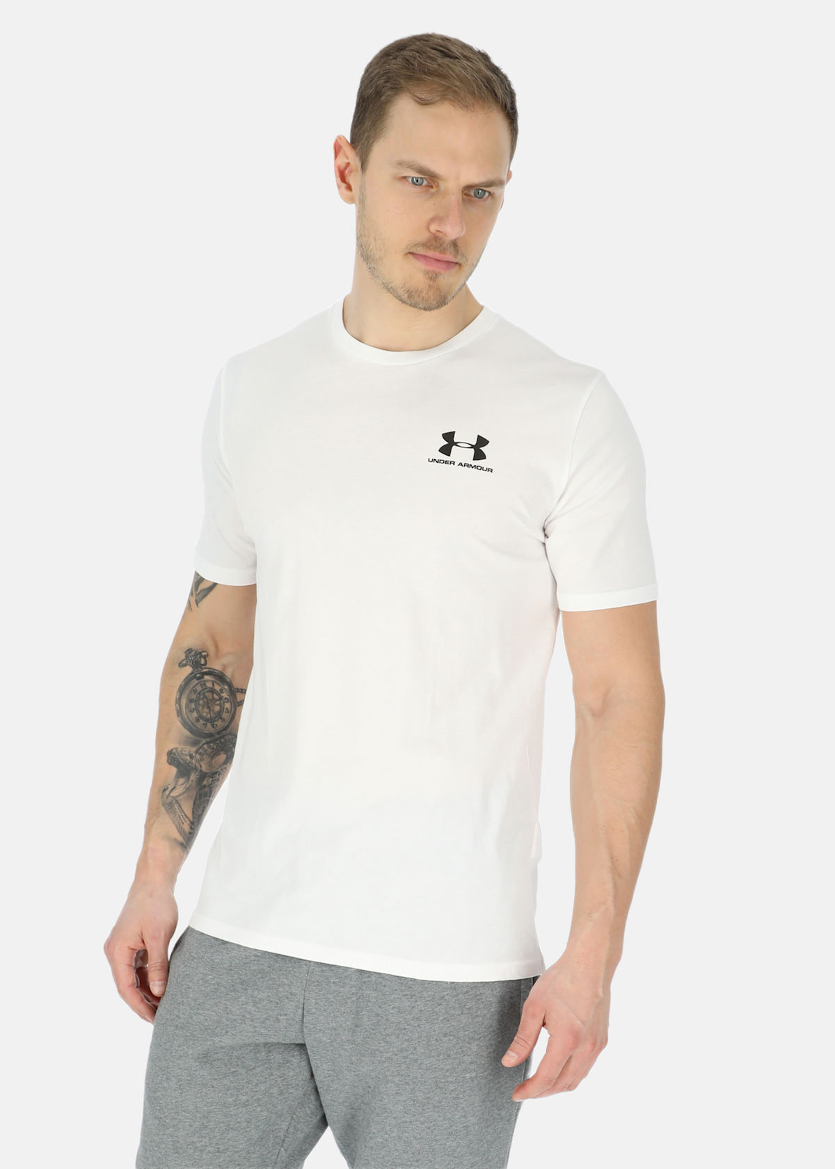 Alternativ bild 1 för Under Armour Sportstyle LC Short Sleeve Vit 3XL Herr