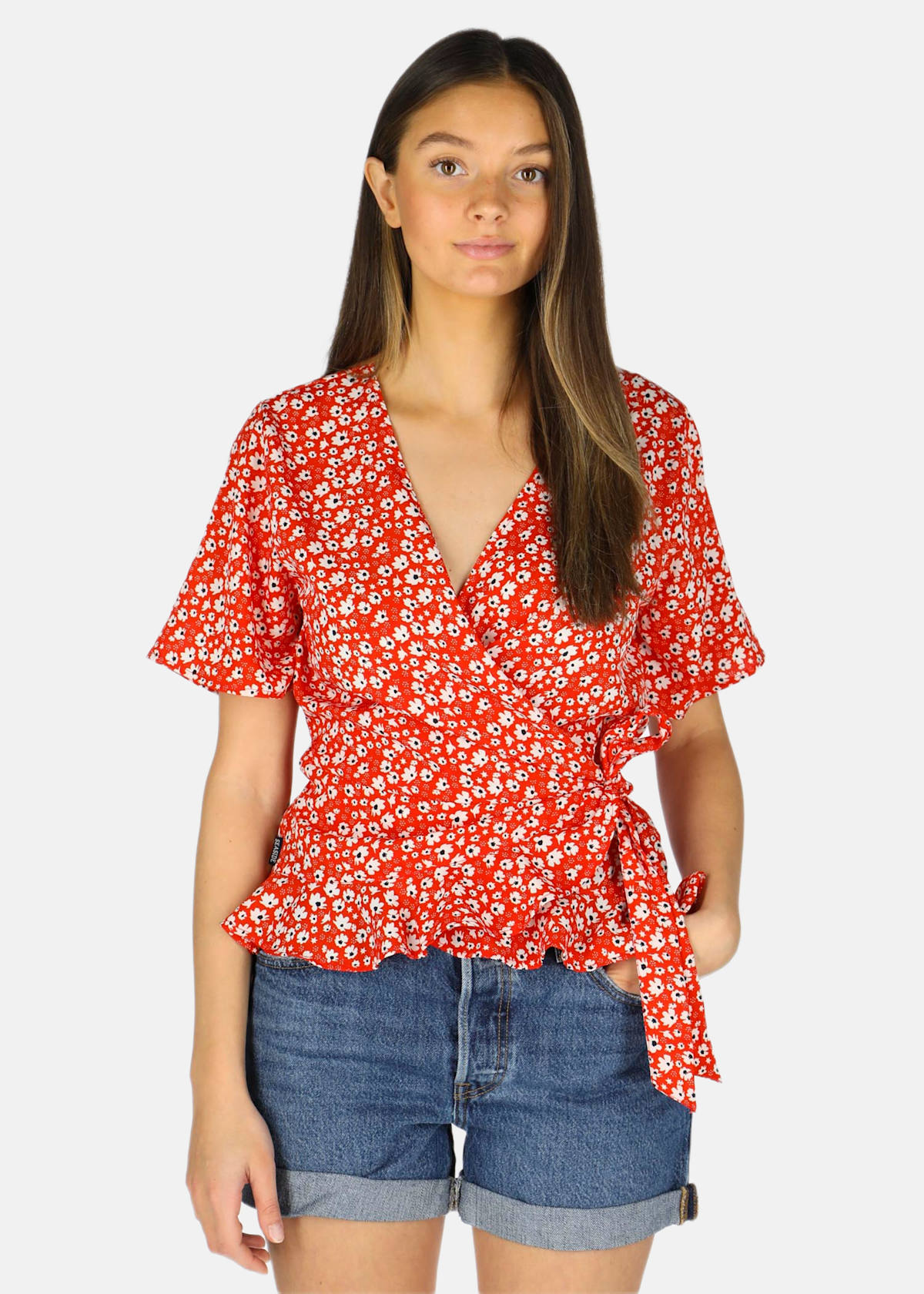 Sankt Claud Wrap Top W |  - sv-se - dam - klader - toppar-linnen - blus - kortarmade-blusar | Padelspecialisterna